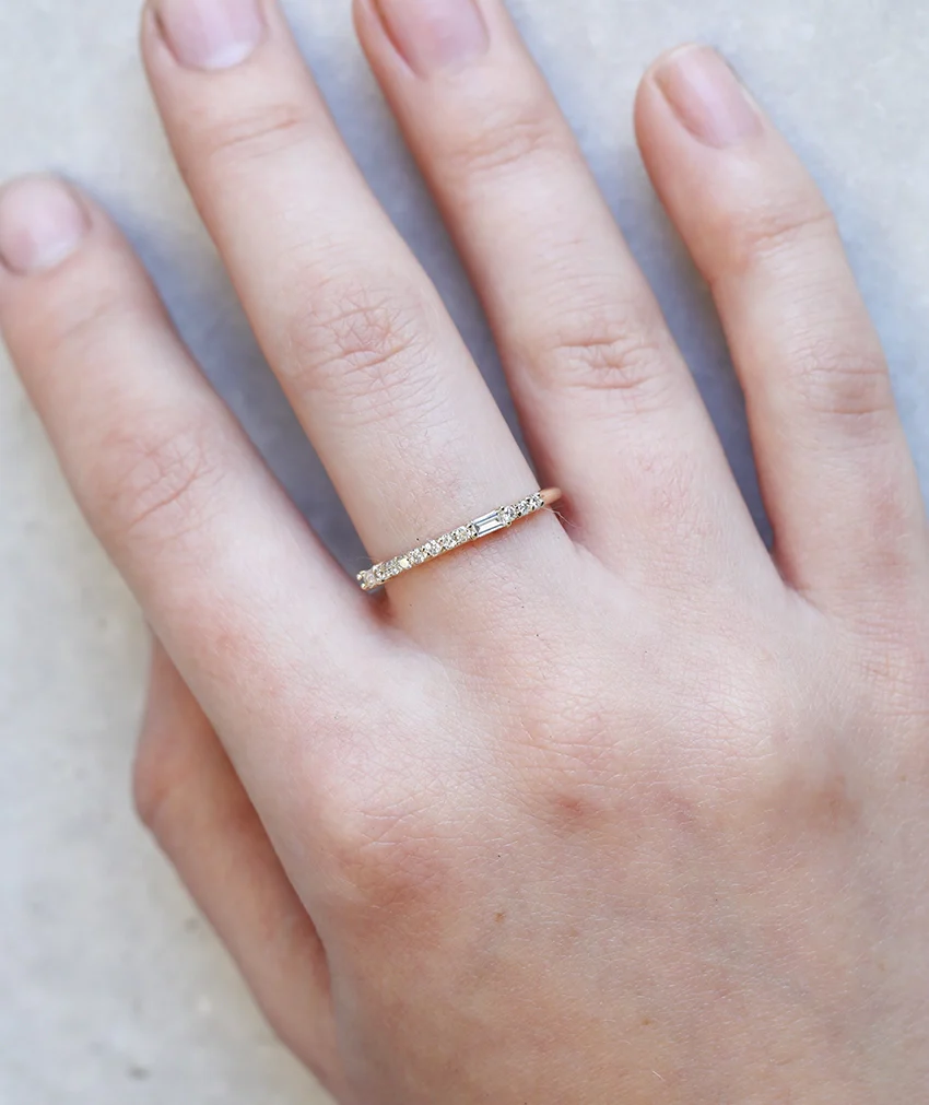 Diamond Morse Code Ring | BESTIE - Image 2