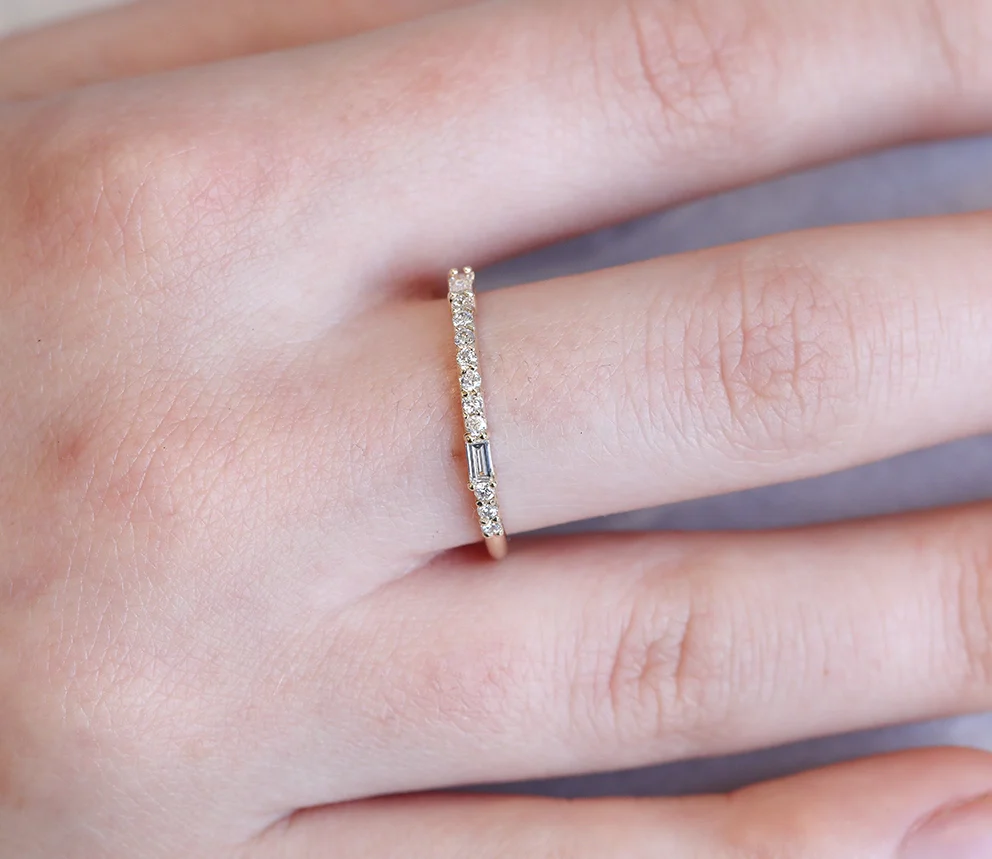 Diamond Morse Code Ring | BESTIE - Image 4