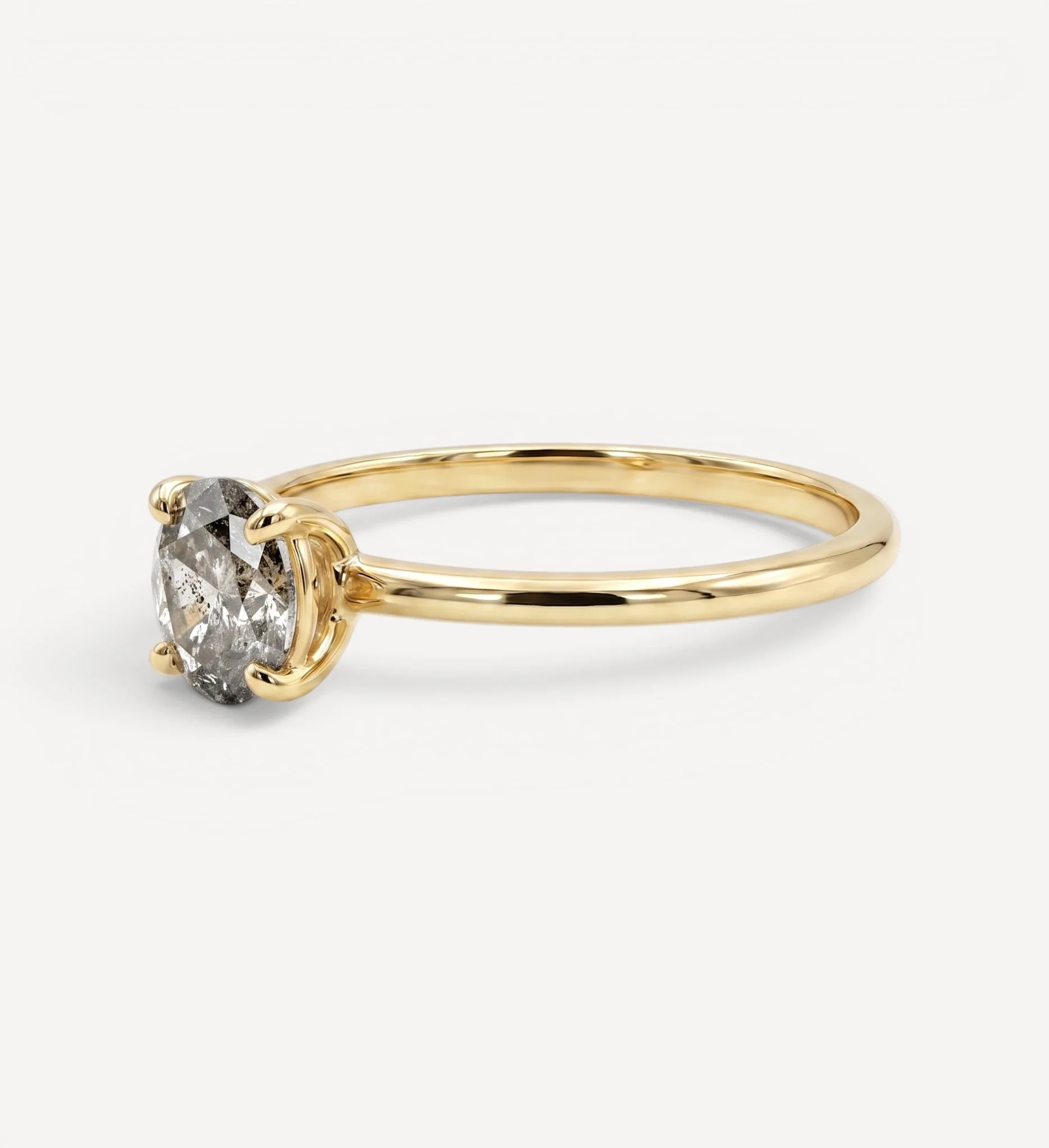 Anne Solitaire | Salt & Pepper diamond - Image 4