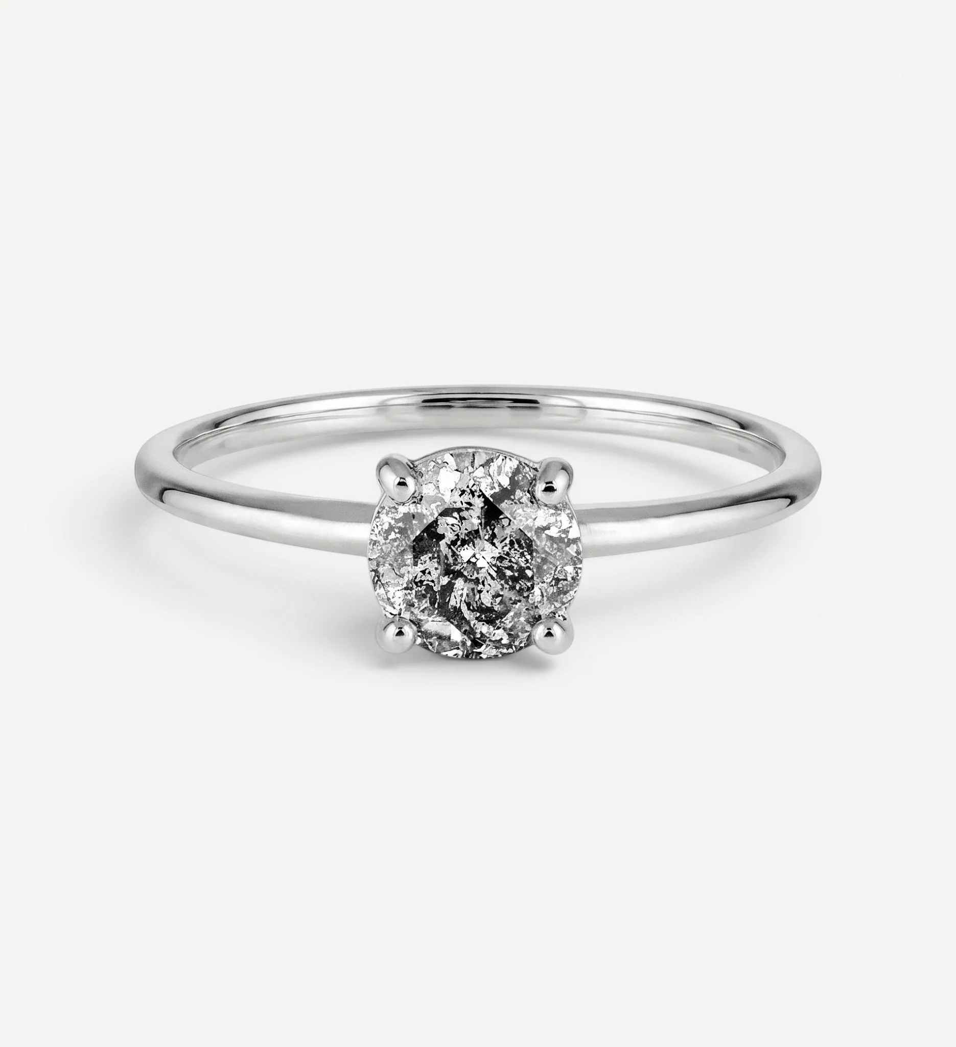 Anne Solitaire | Salt & Pepper diamond - Image 5