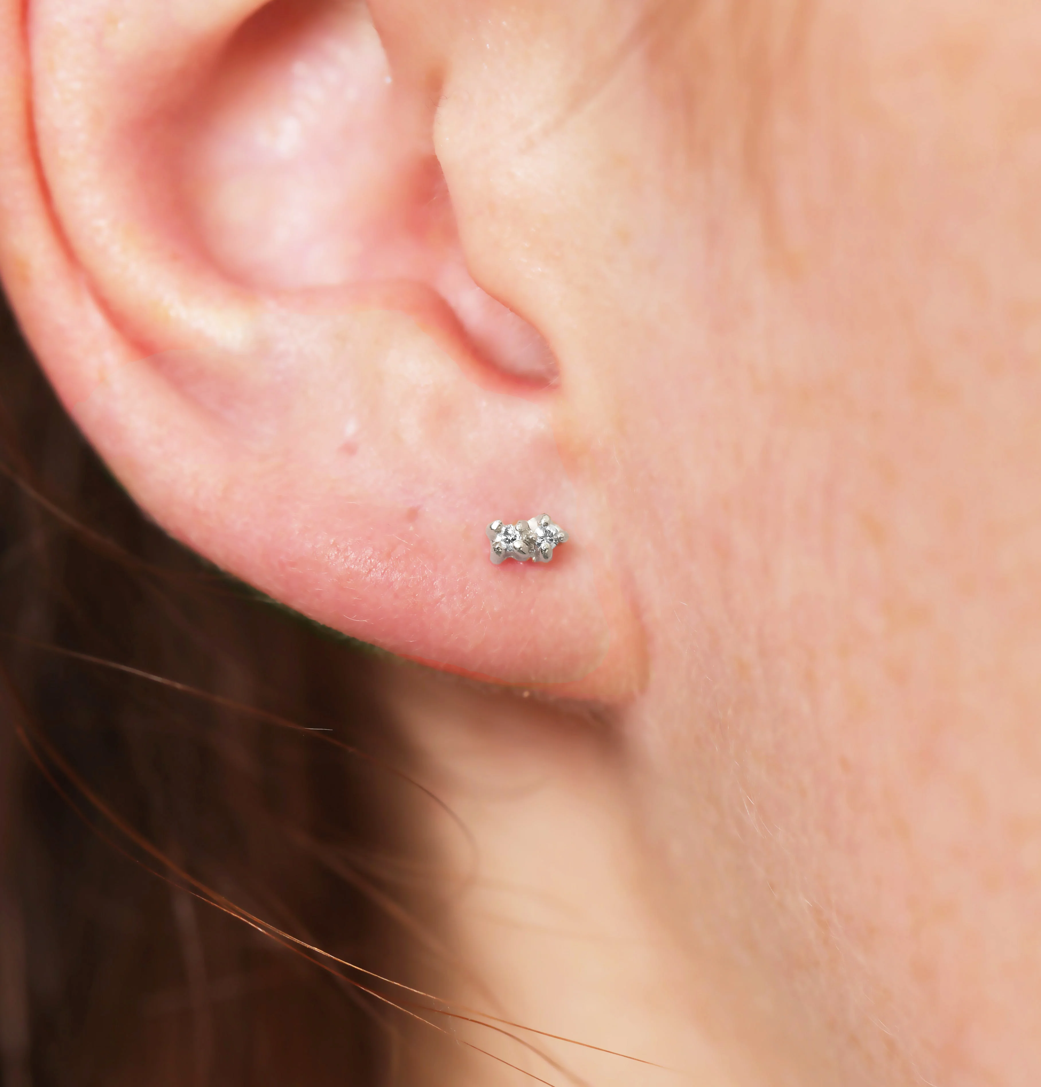 Clessa studs | white diamonds - Image 7