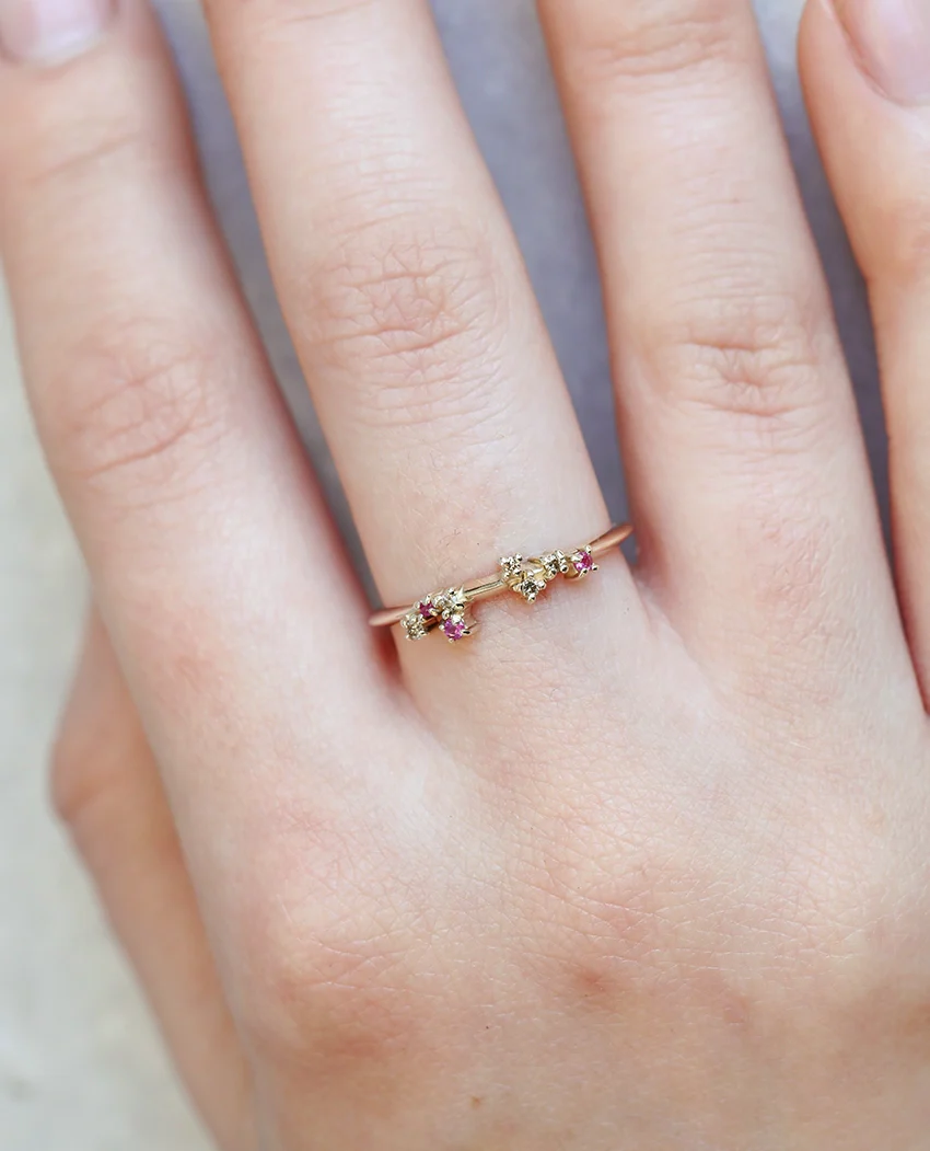 Ayla ring | rubies & champagne diamonds - Image 2