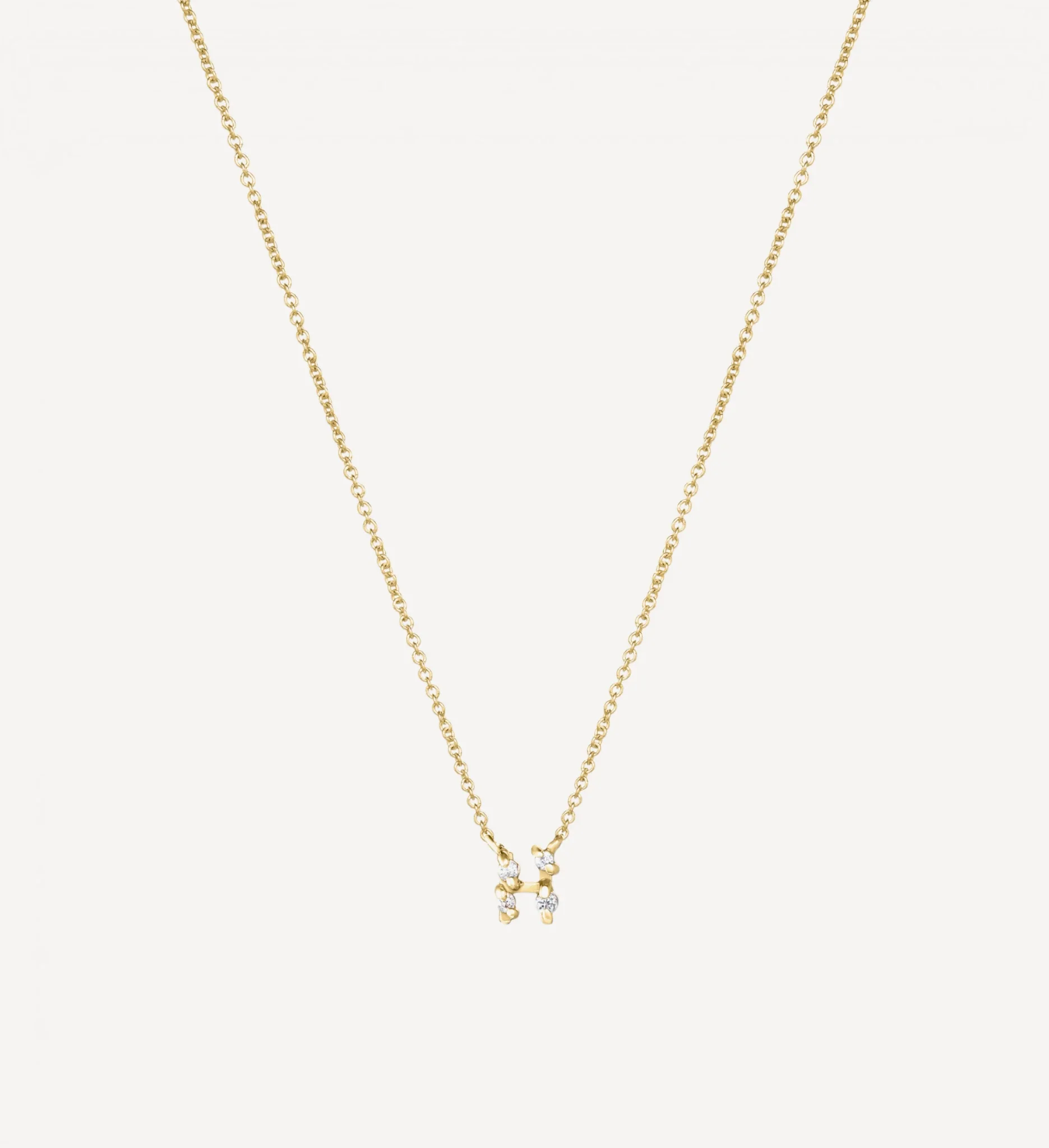 Diamond Letter Necklace | white diamond - Image 4
