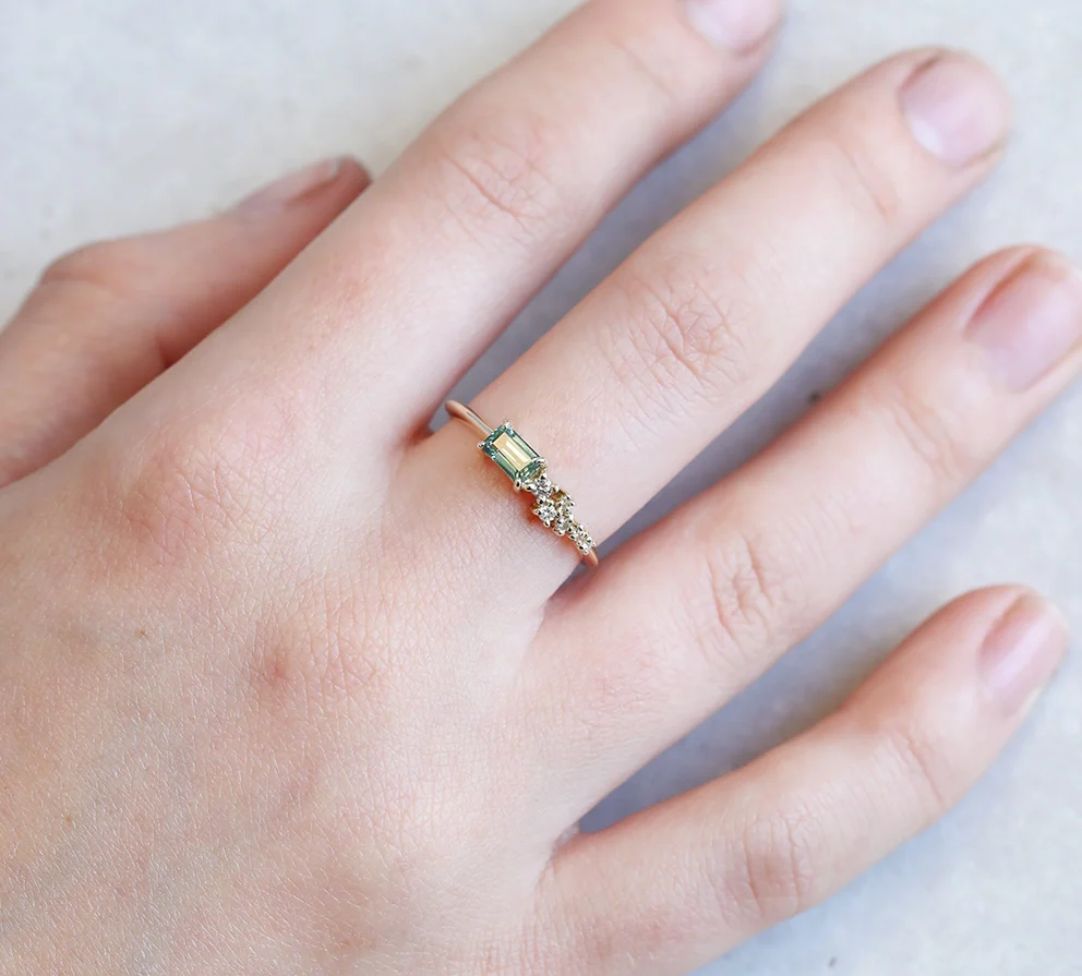 Efina ring | green sapphire - Image 2