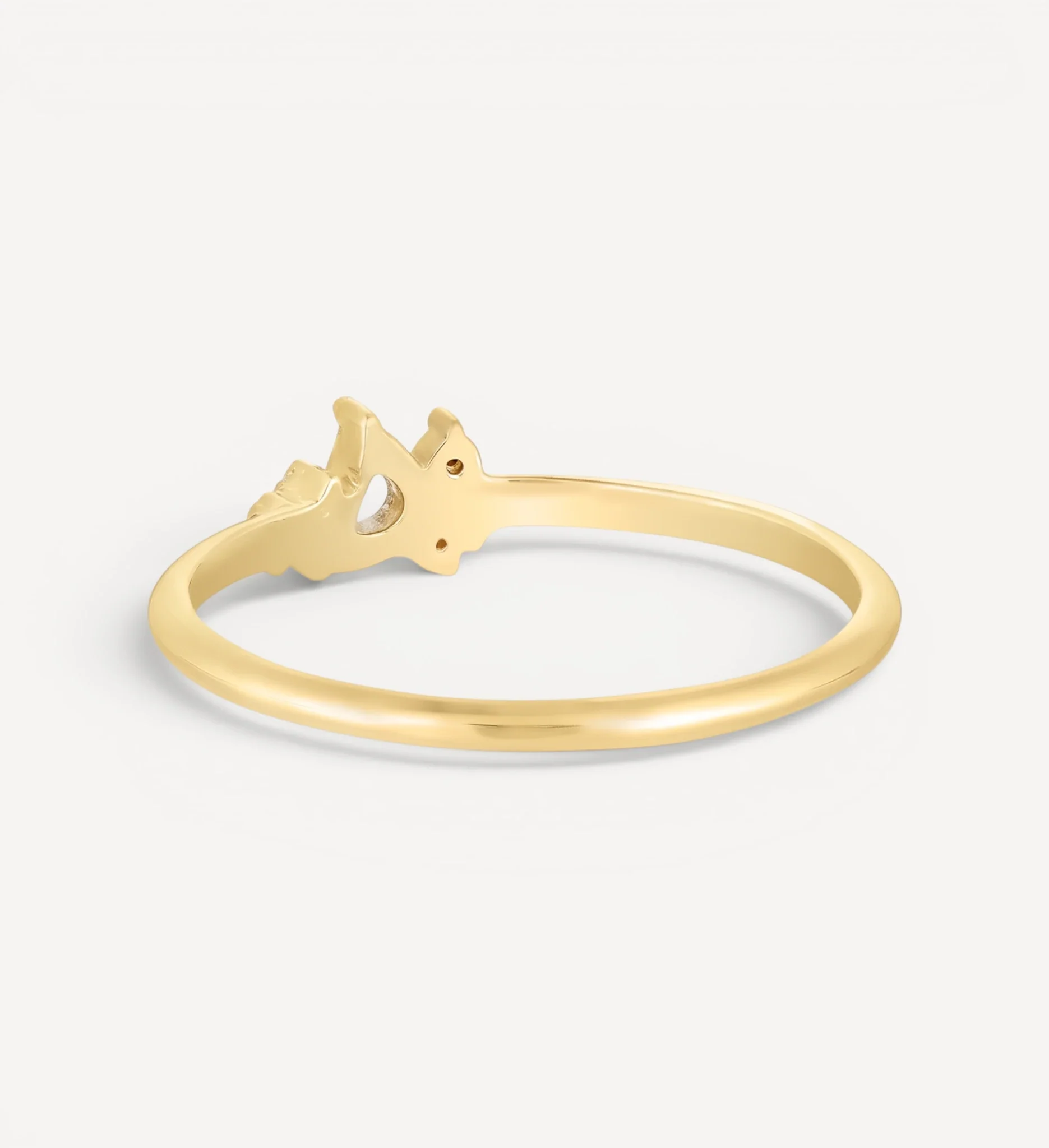 Crescent Moon Ring | white diamonds - Image 5