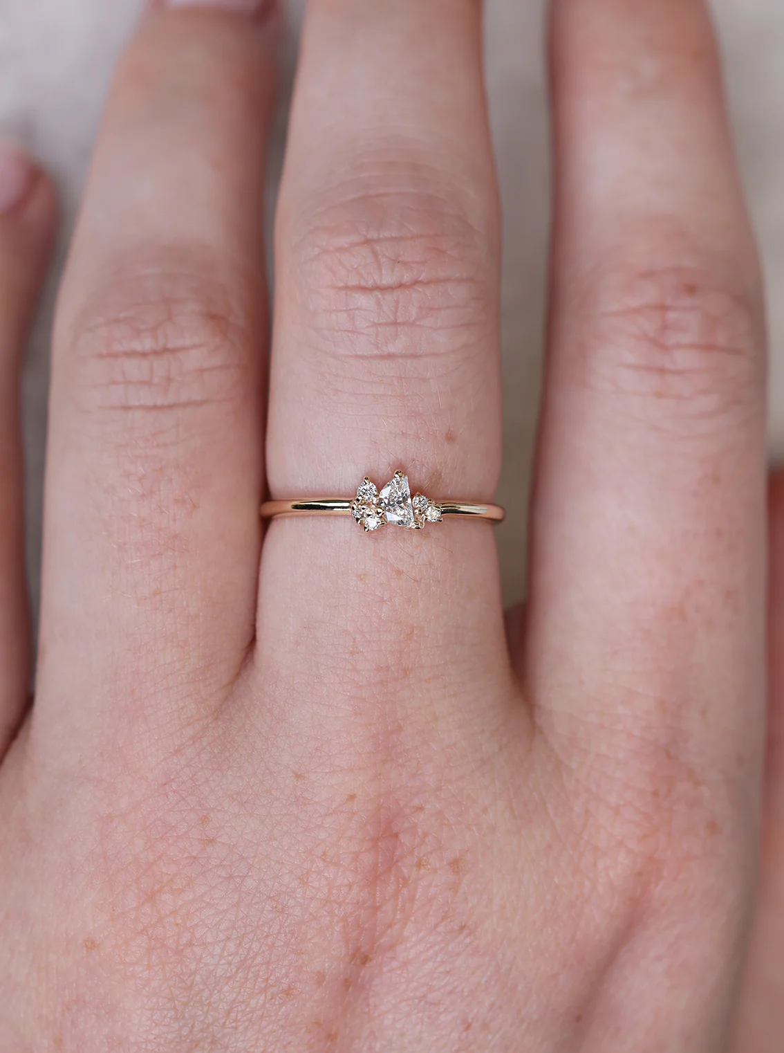 Crescent Moon Ring | white diamonds - Image 6