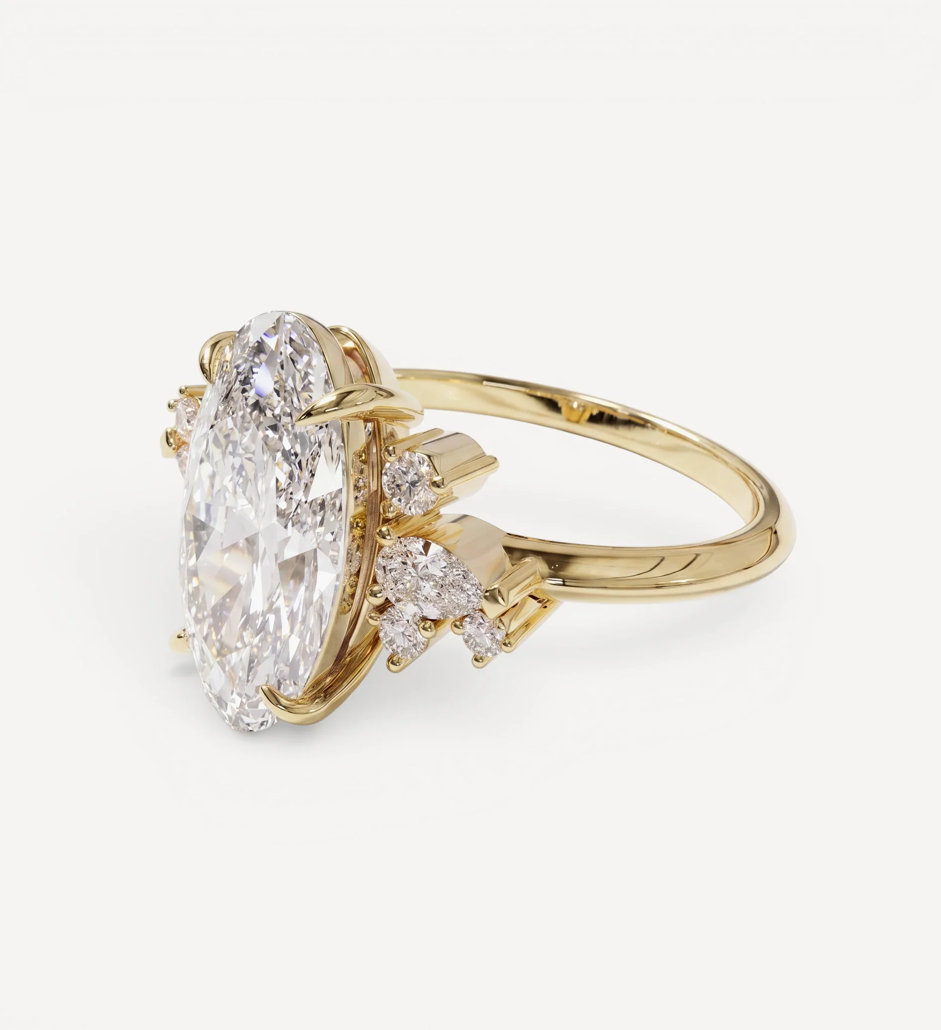 Daphne Cluster Ring | Moval Diamond - Image 6