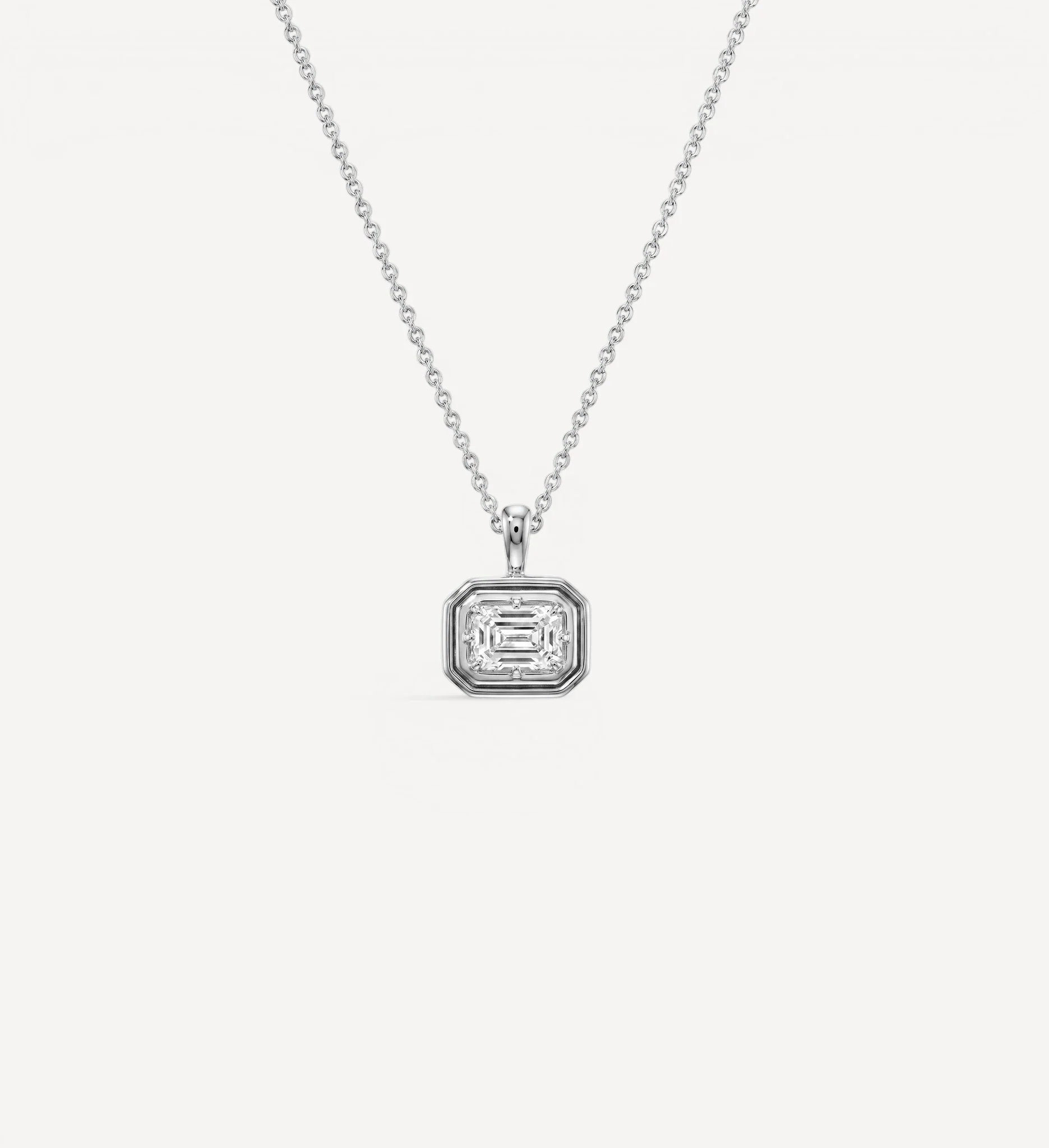Flow Necklace | Emerald Diamond - Image 3