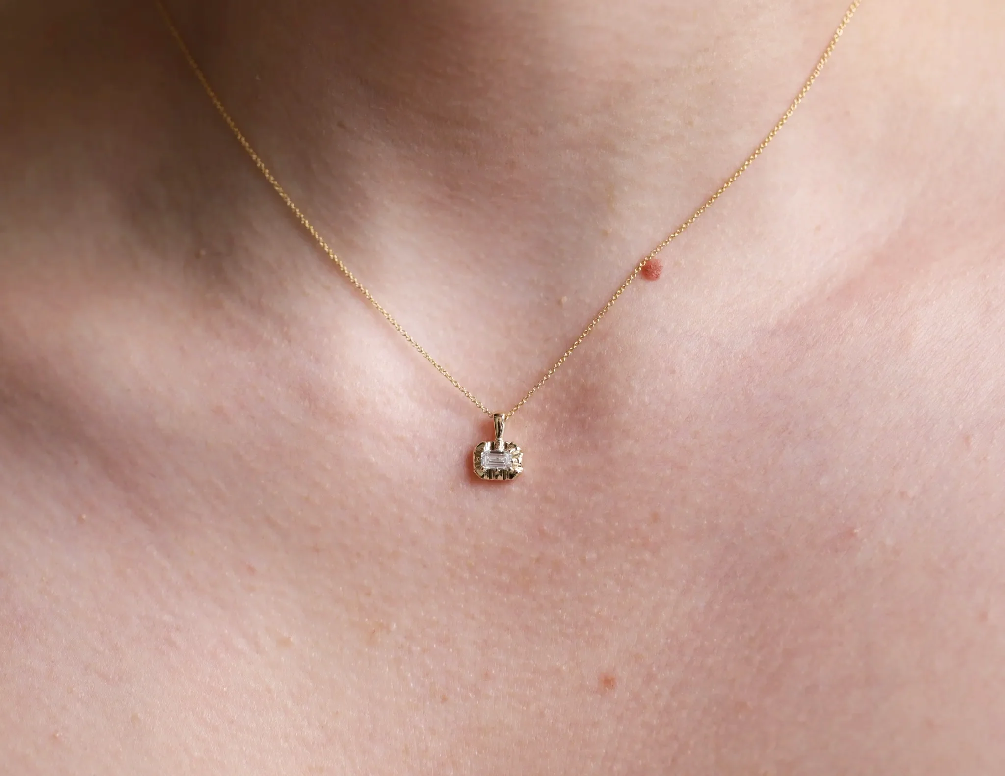 Margot Necklace | Emerald Diamond - Image 2