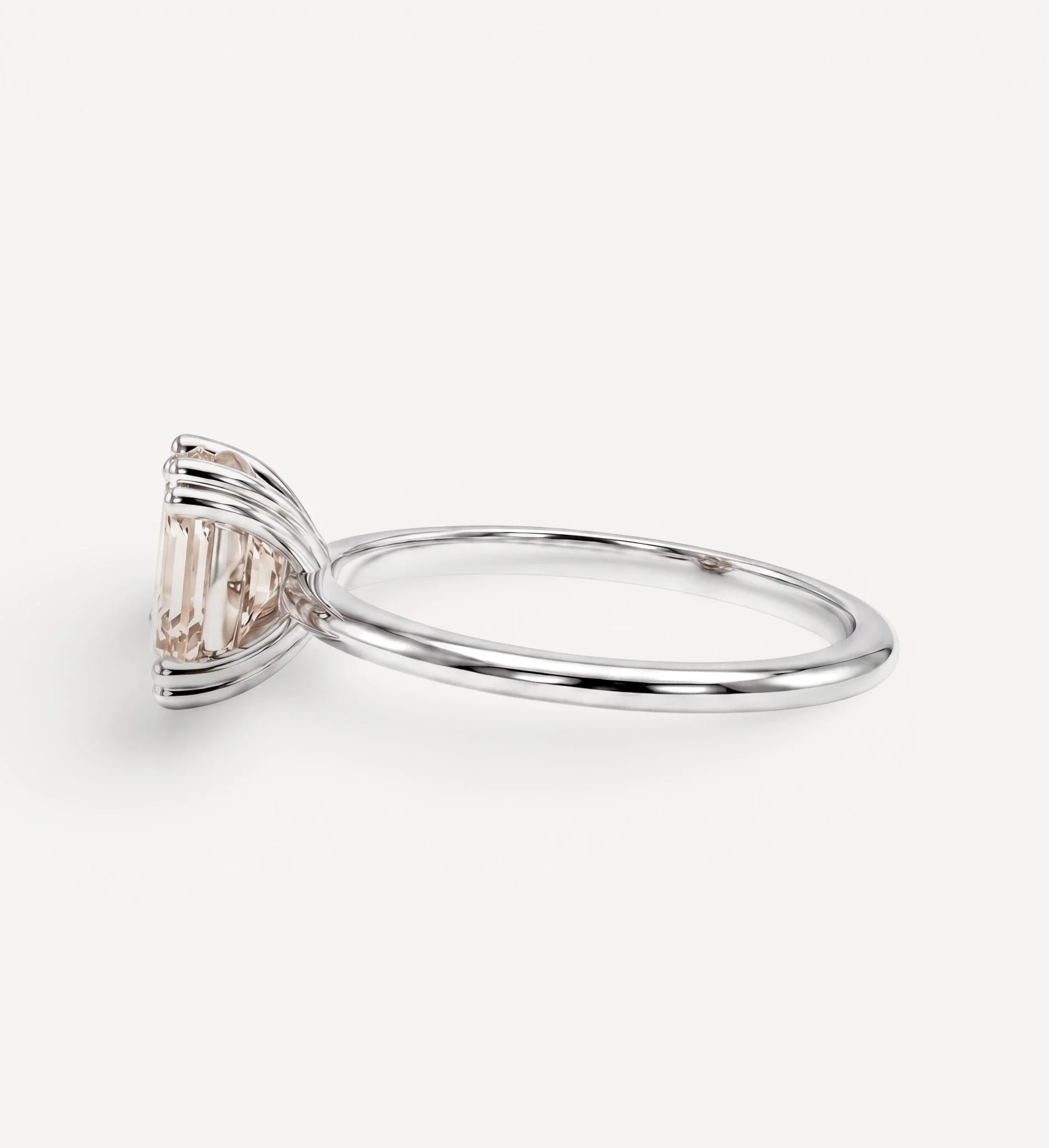 Emerald Solitaire | champagne diamond - Image 6