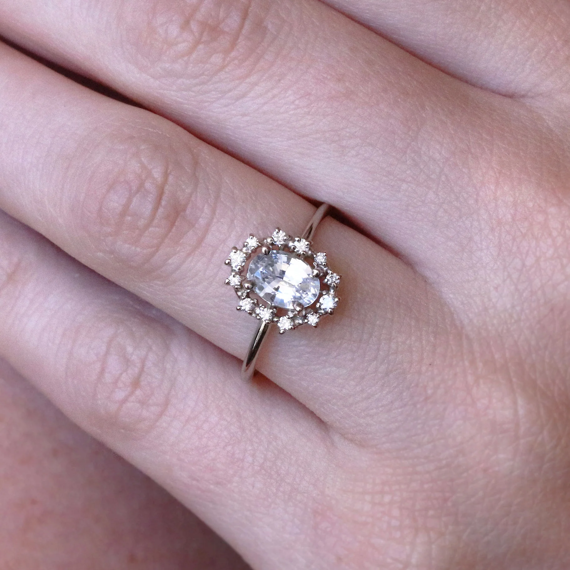Everly | white sapphire & diamonds - Image 4