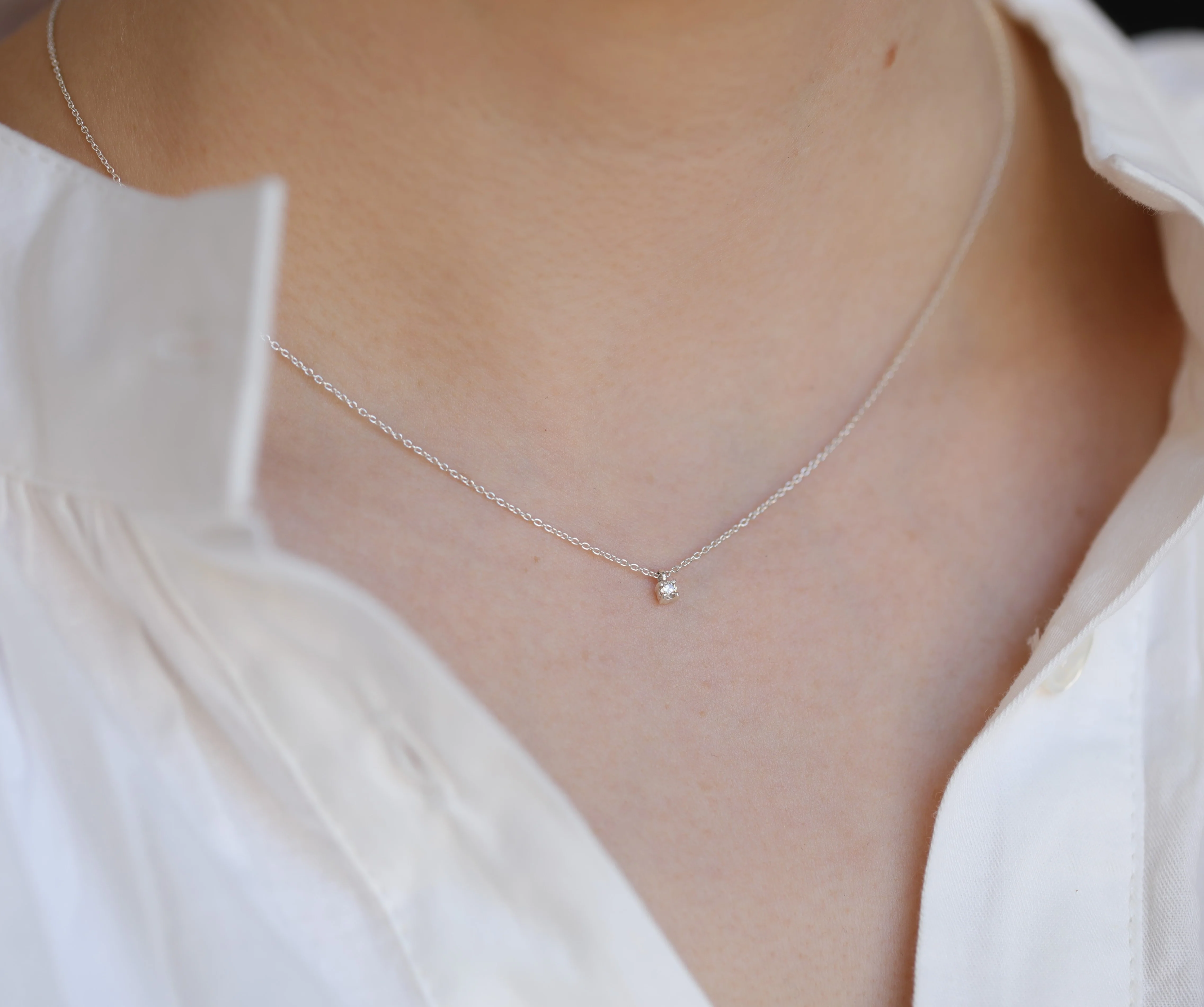 Faye necklace | white diamond - Image 3