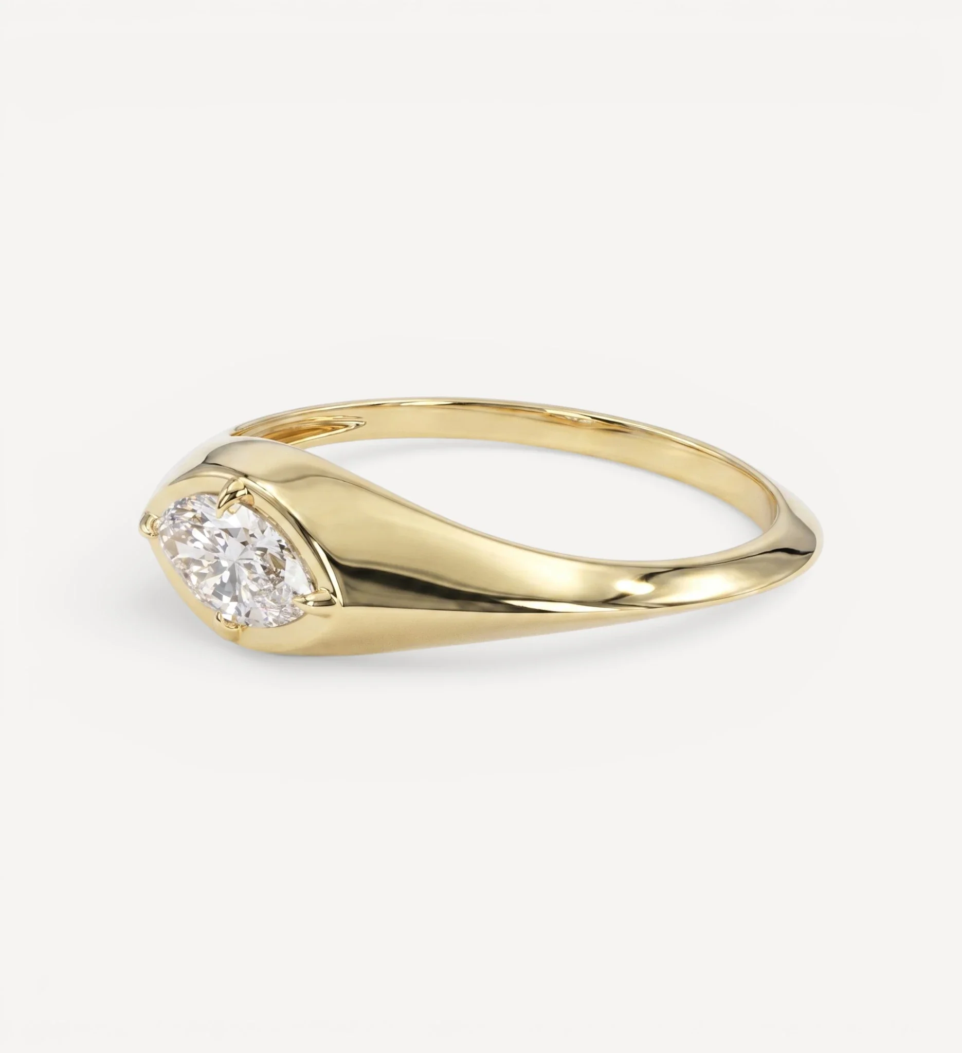 Fenwick Signet Ring | 0.30ct Marquise Diamond - Image 3