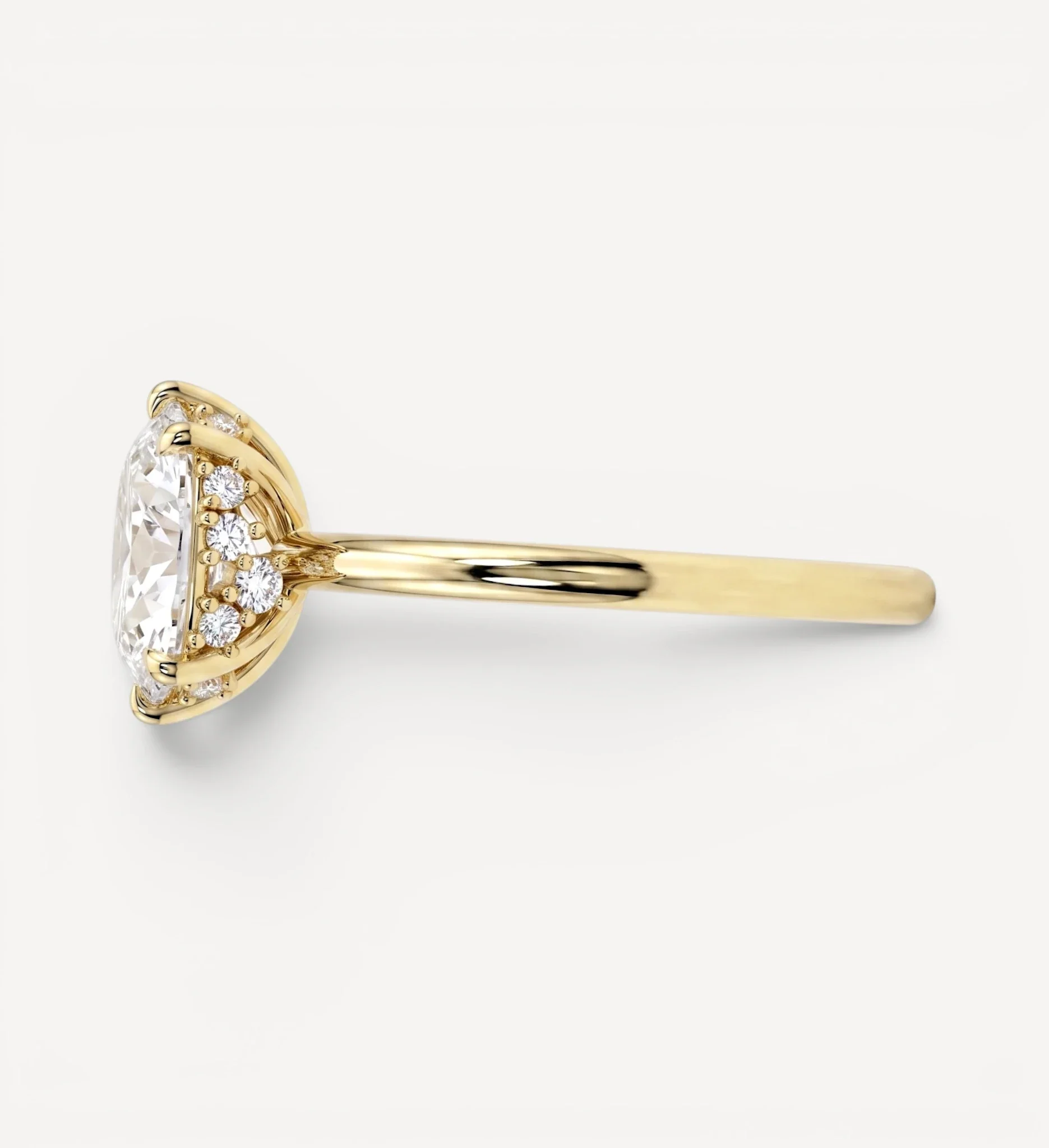 Flora ring | oval diamond halo - Image 3
