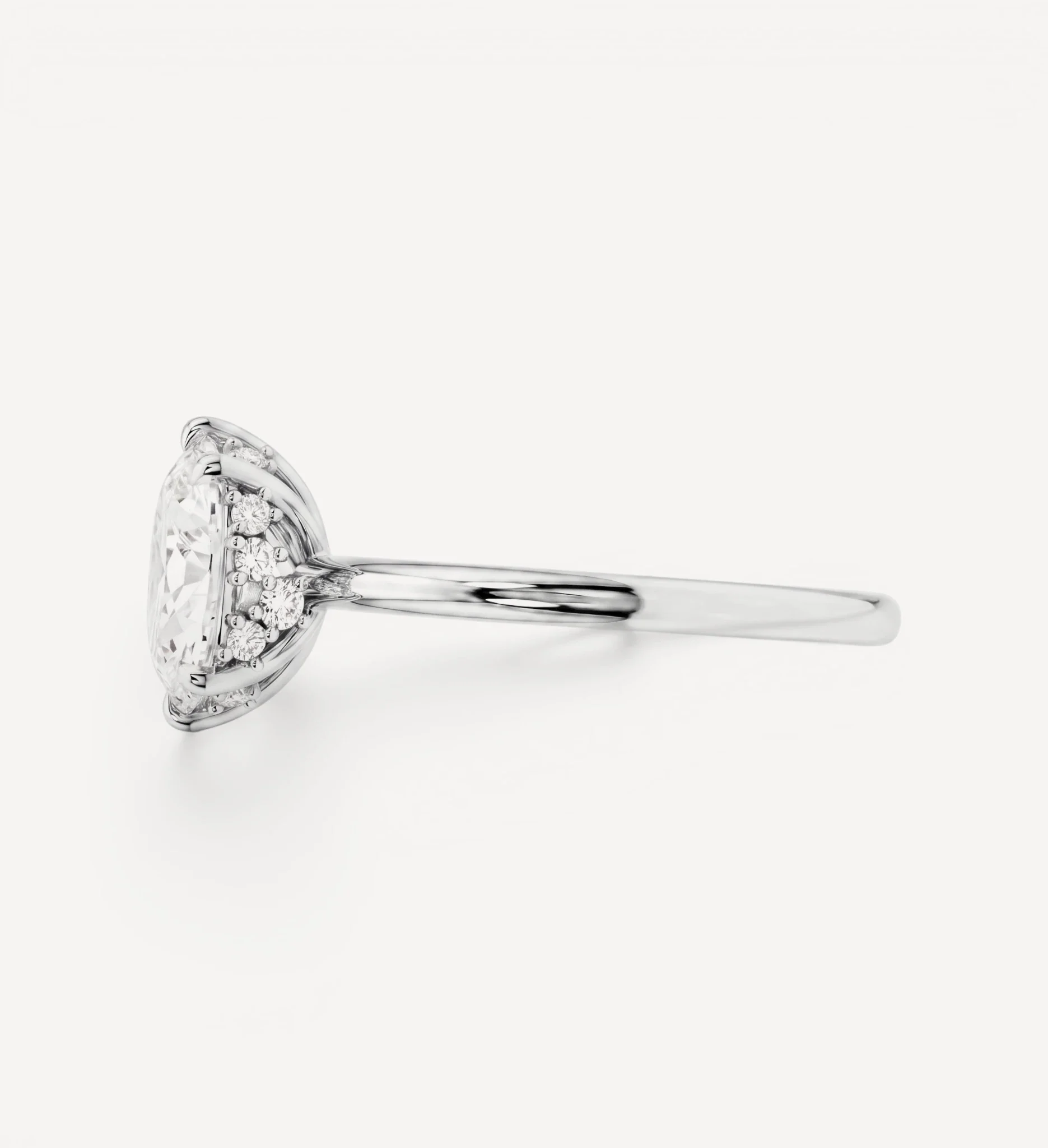 Flora ring | oval diamond halo - Image 6