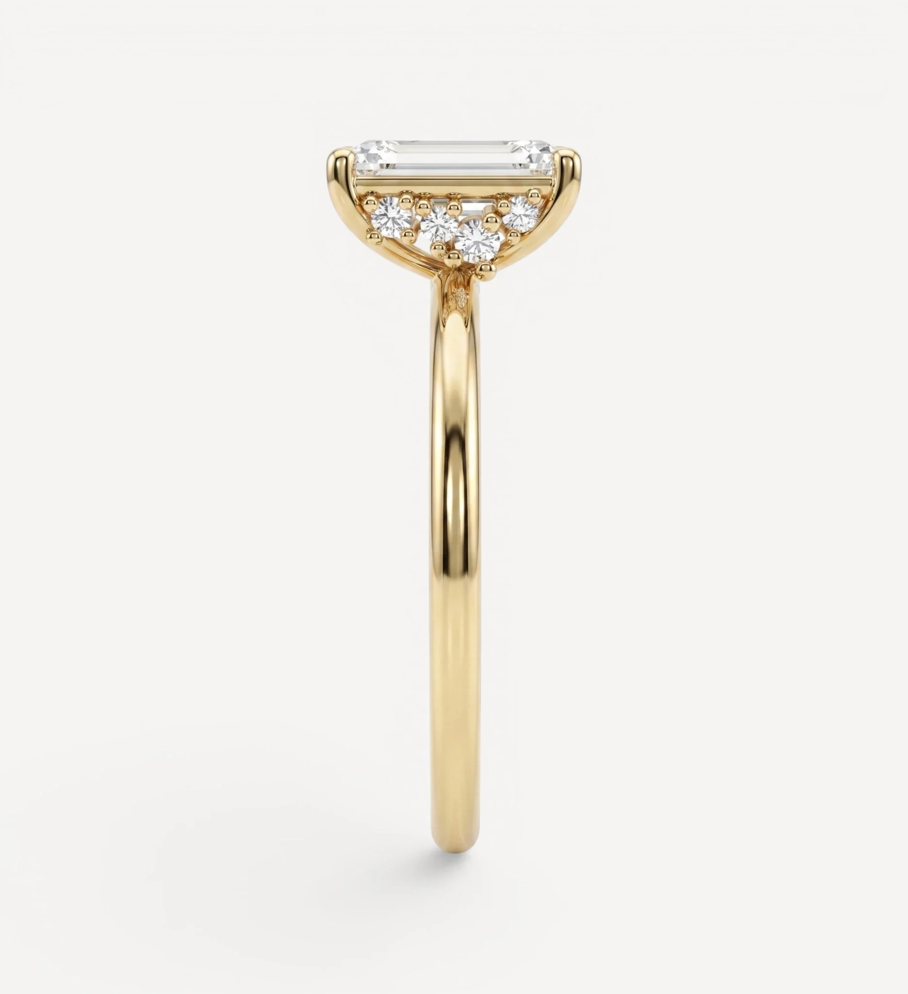 Flora ring | emerald diamond halo - Image 4