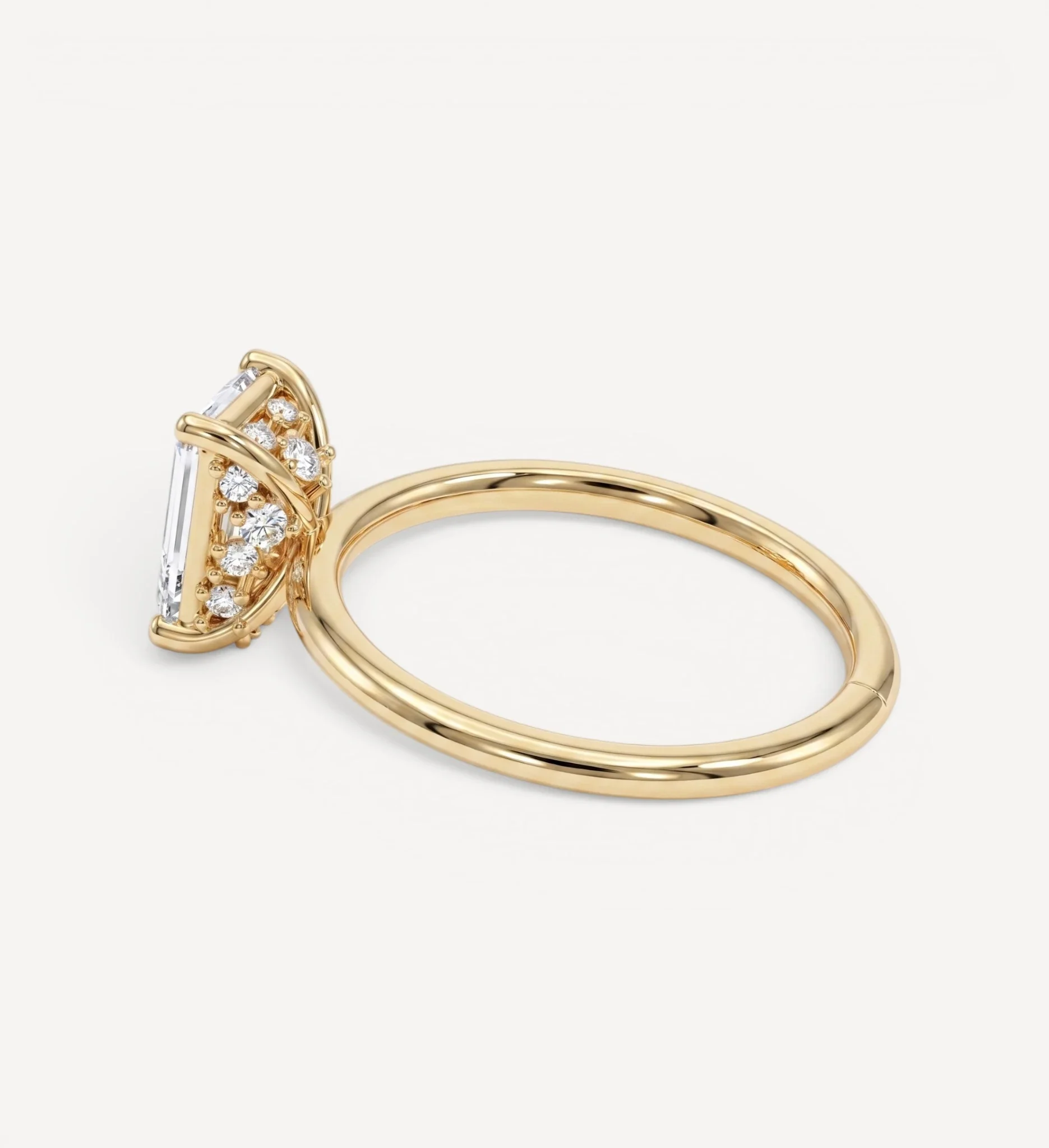 Flora ring | emerald champagne diamond - Image 4