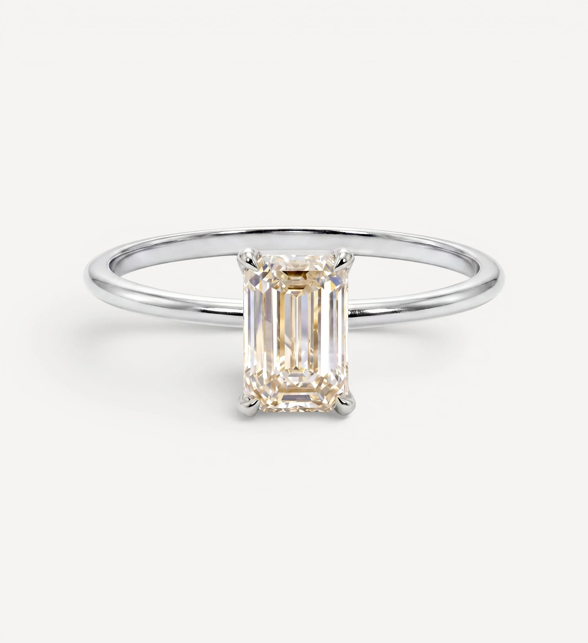 Flora ring | emerald champagne diamond - Image 5