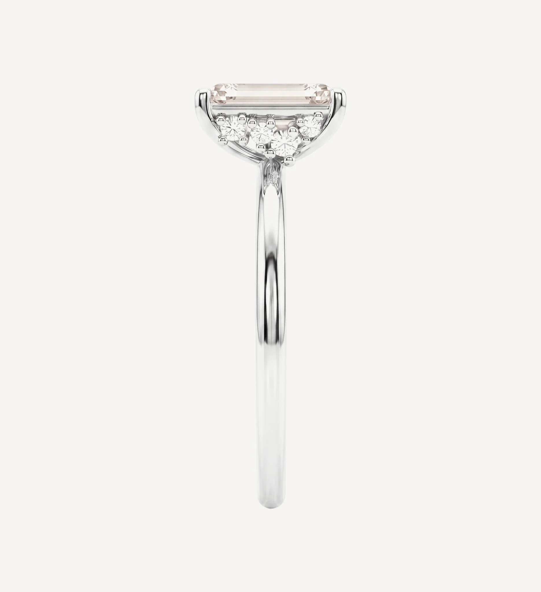 Flora ring | emerald champagne diamond - Image 6