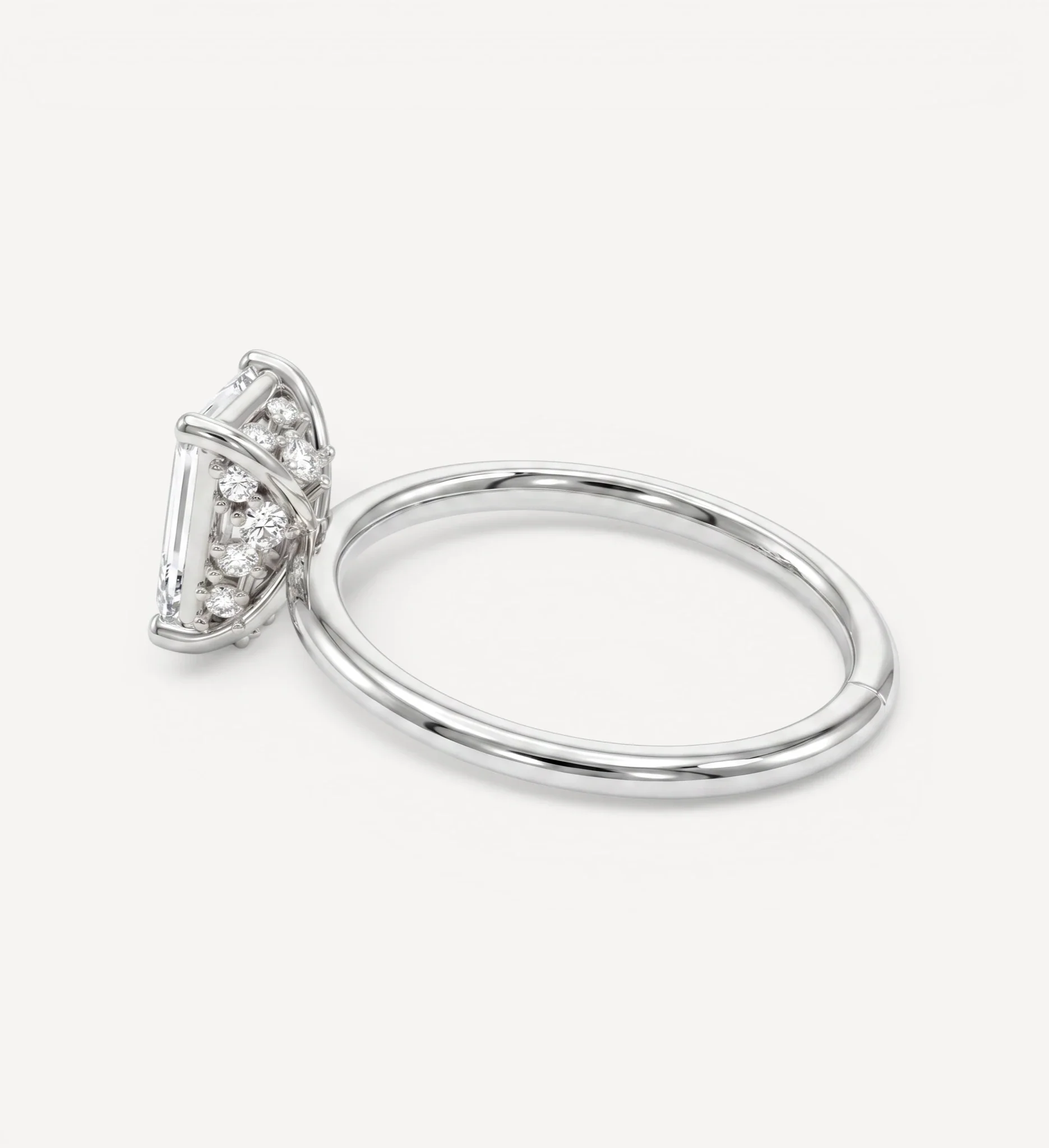 Flora ring | emerald champagne diamond - Image 7