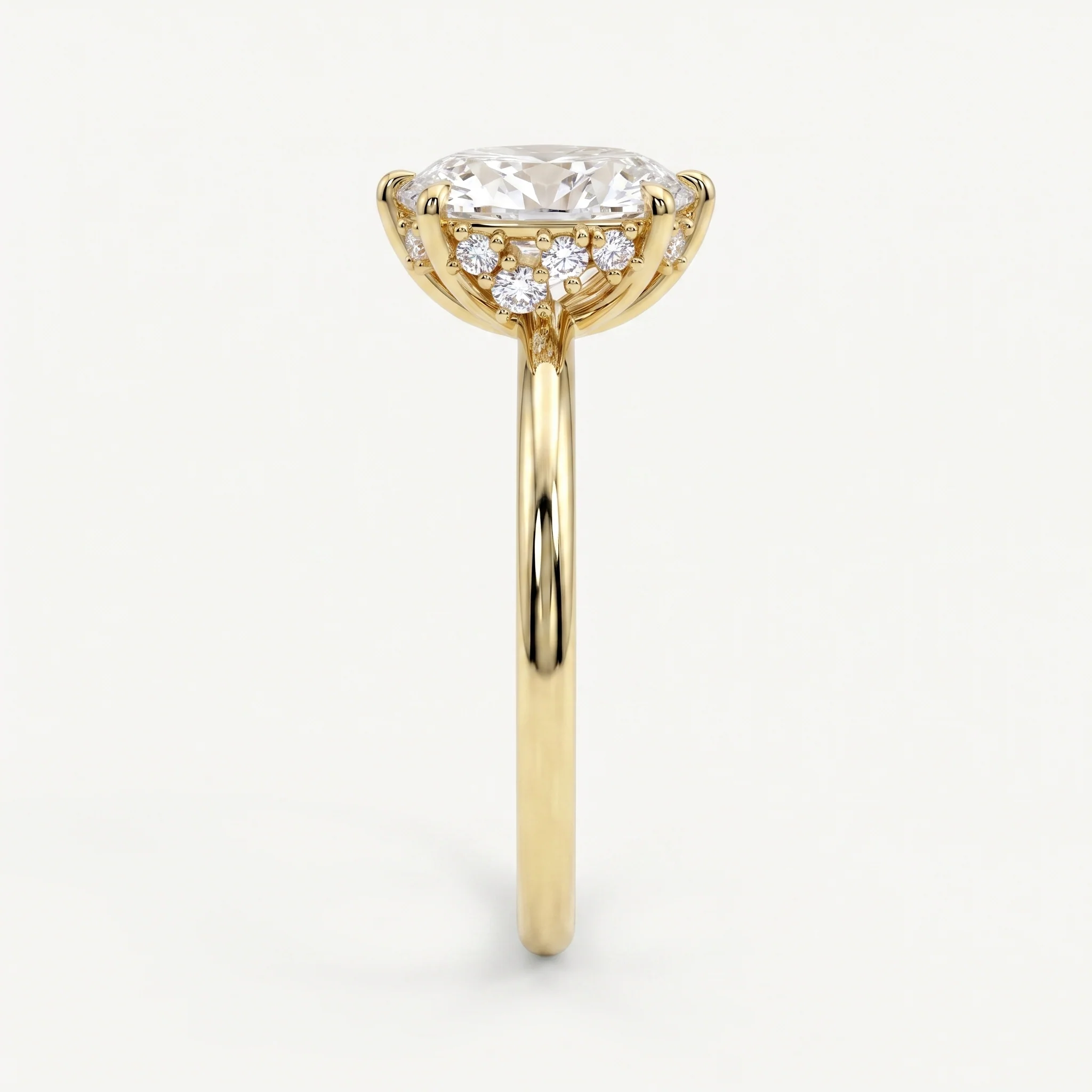 Flora ring | oval champagne diamond - Image 4