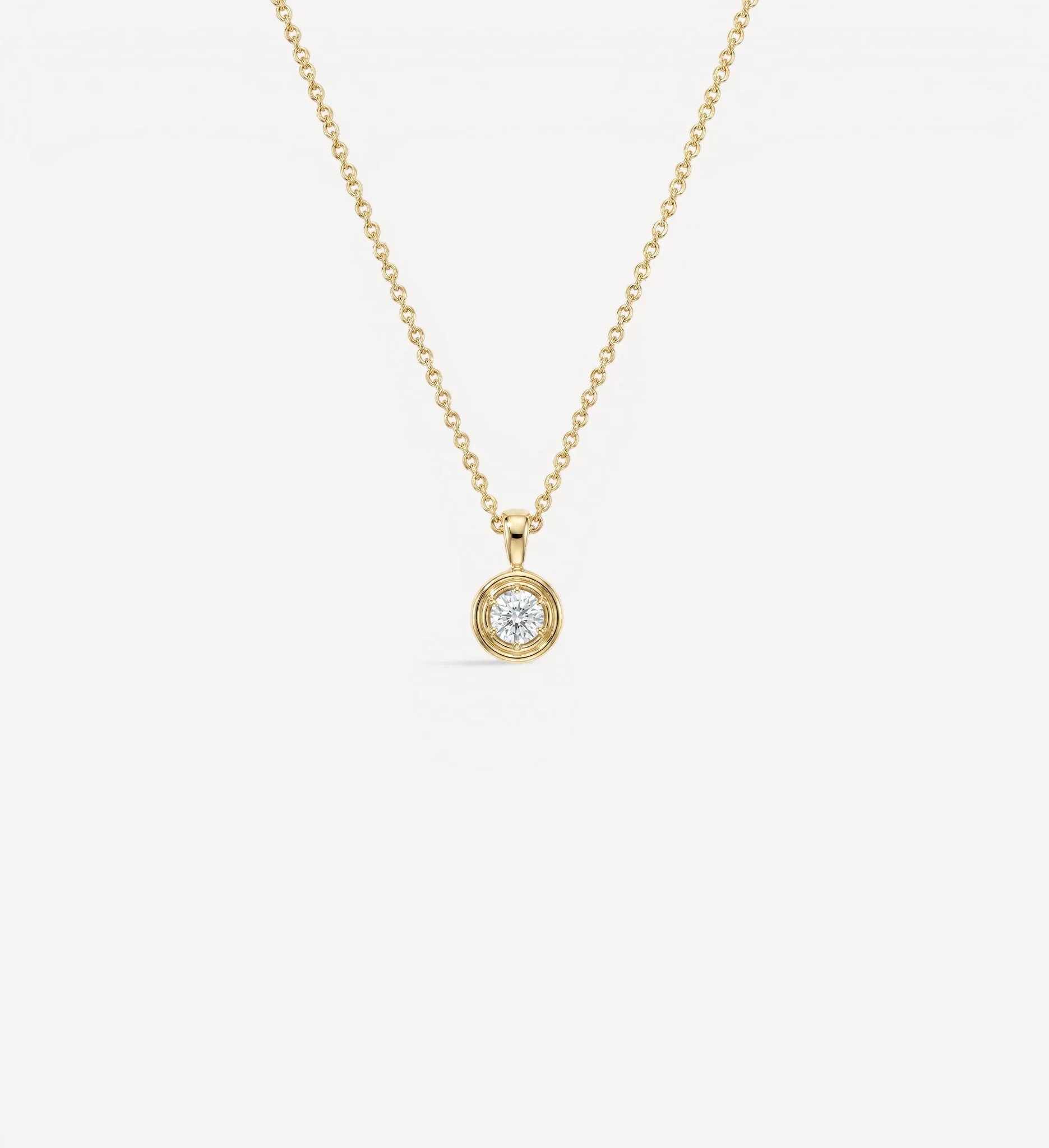 Petite Flow Necklace | Round Diamond