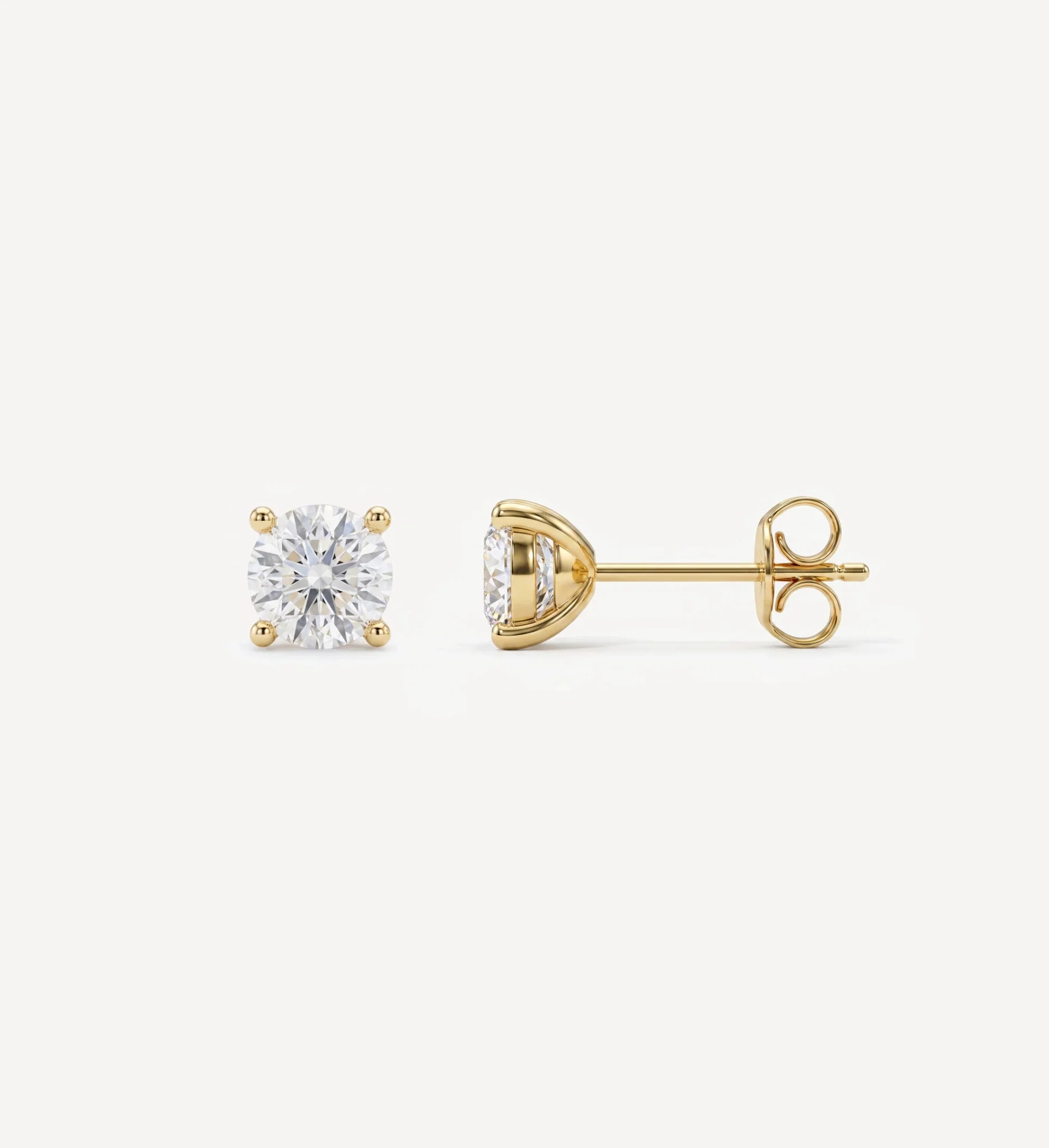 Grace Diamond Studs | Round - Image 5