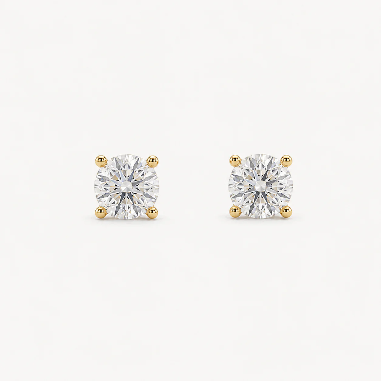 Grace Diamond Studs | Round - Image 6