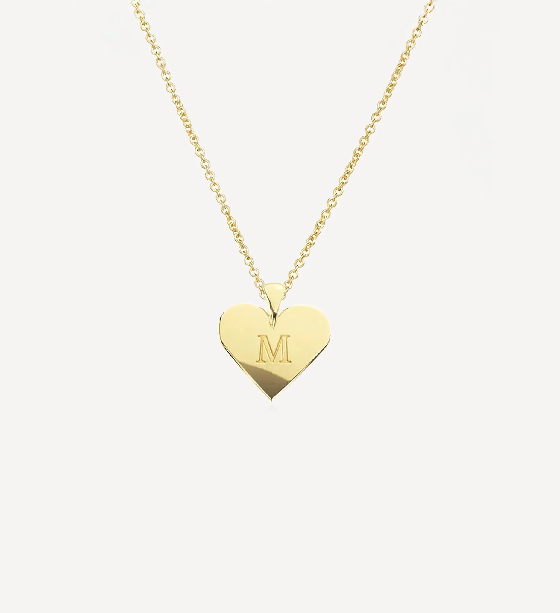 Heart Necklace II | Engraved Initial