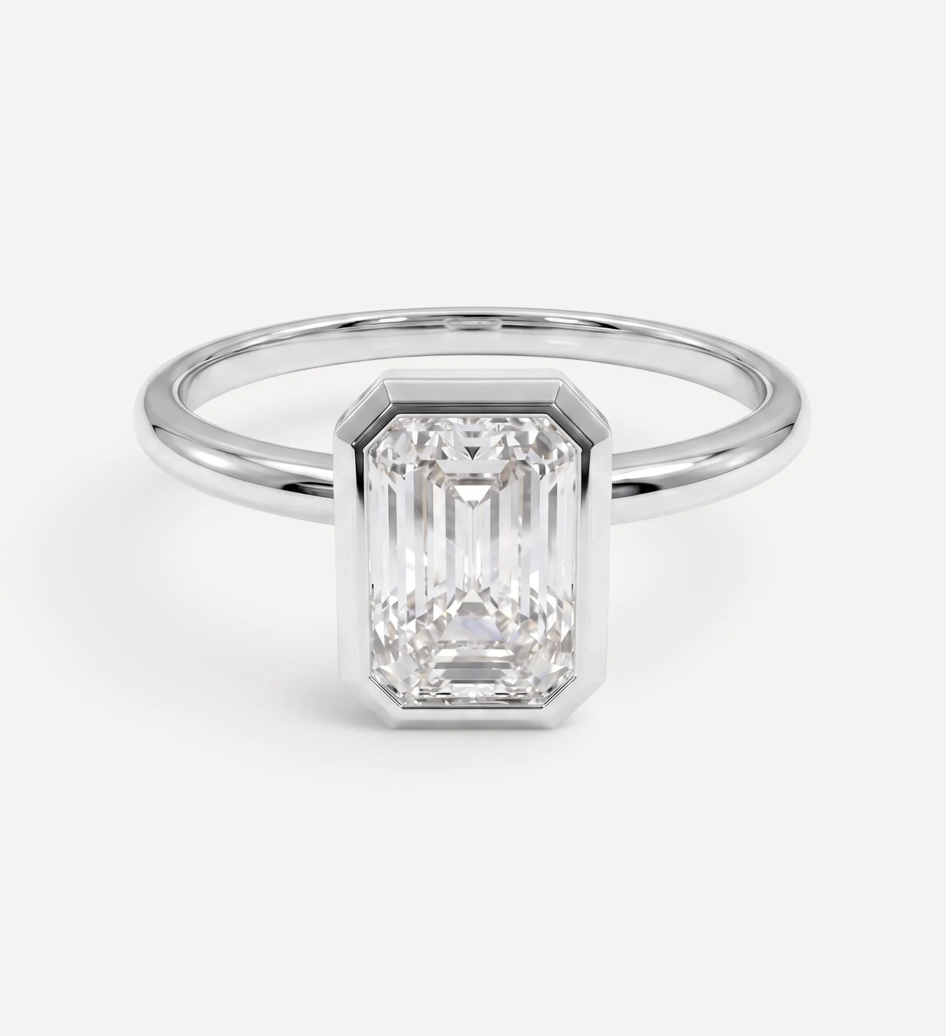Iris Solitaire | emerald diamond - Image 4