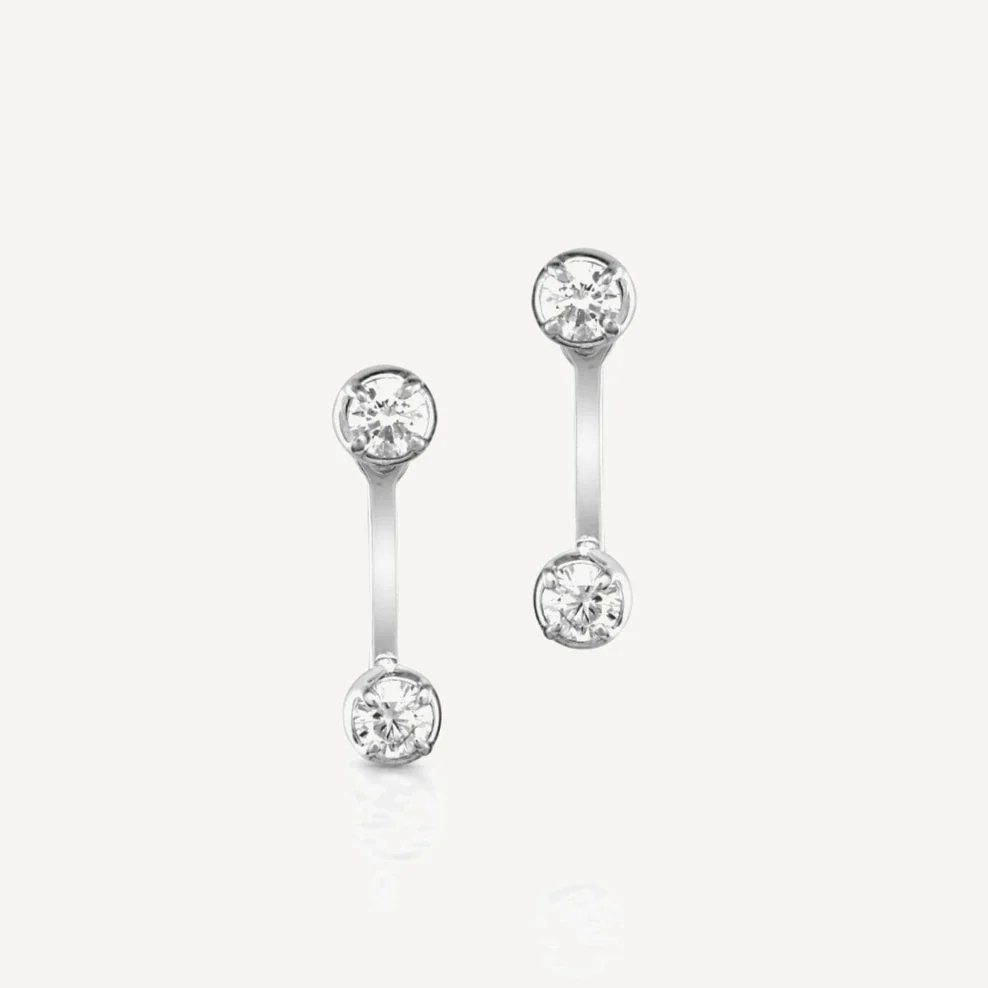 Giulia Diamond Studs | diamond with jacket - Image 5