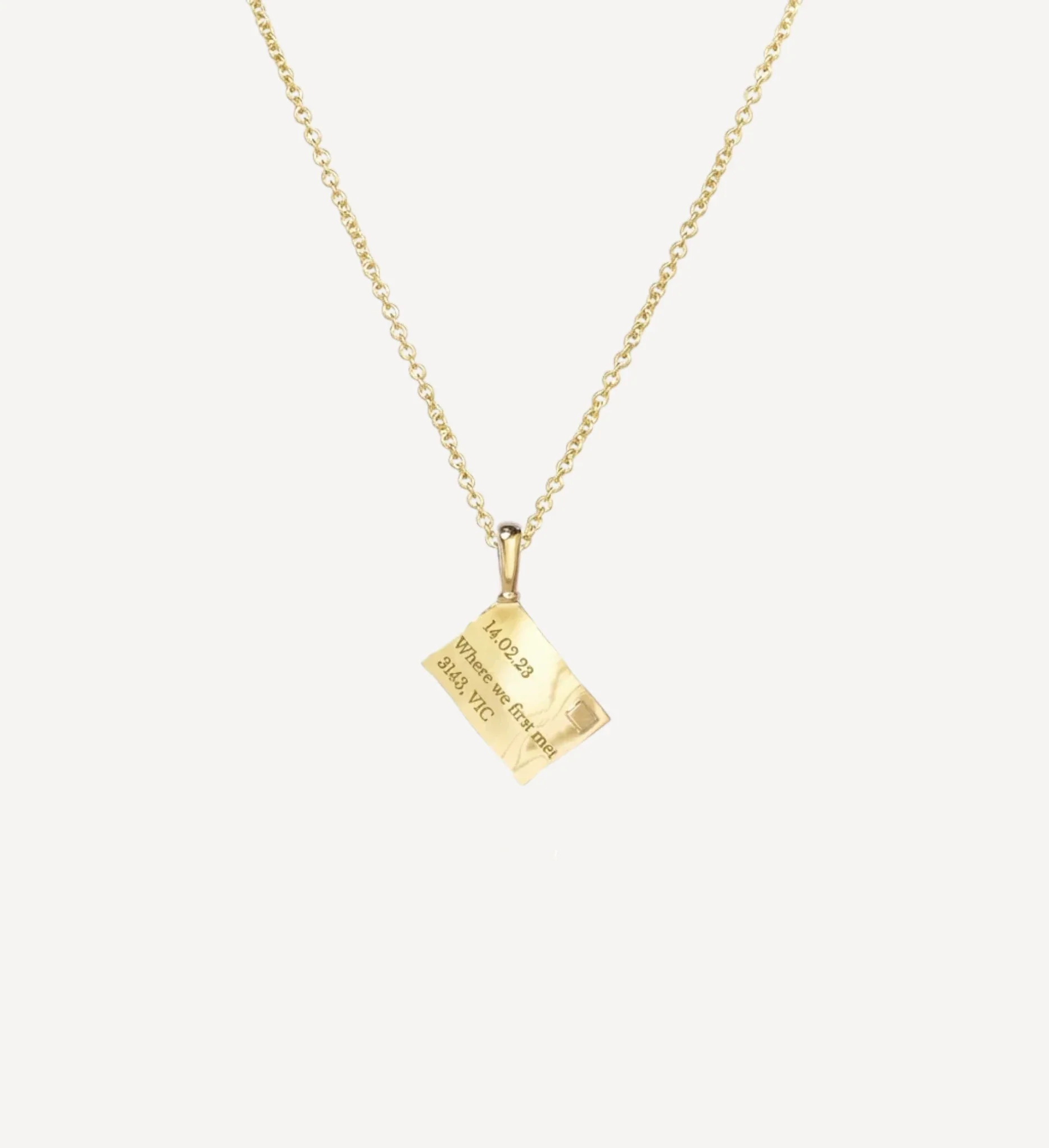 Vintage Love Letter Necklace | Engraved - Image 6