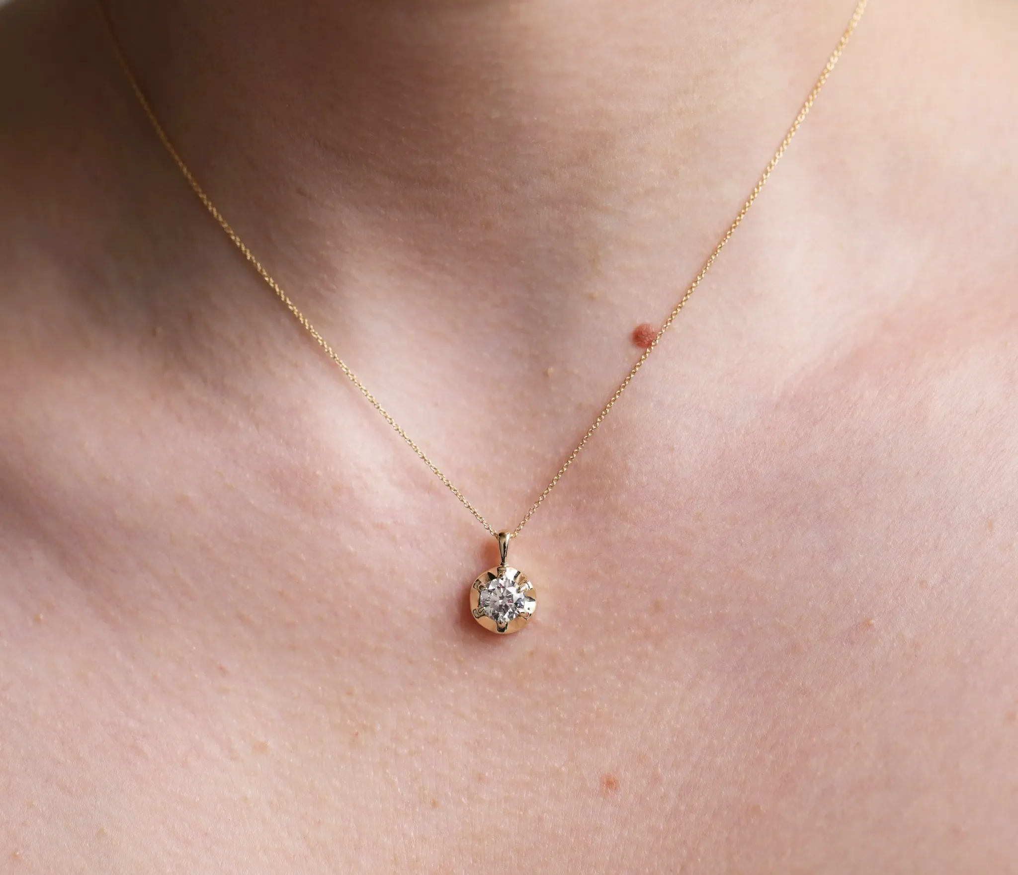 Margot Necklace | Large Round Diamond - Image 2