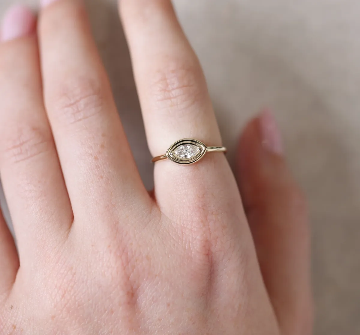 Flow Ring | Marquise Diamond - Image 2