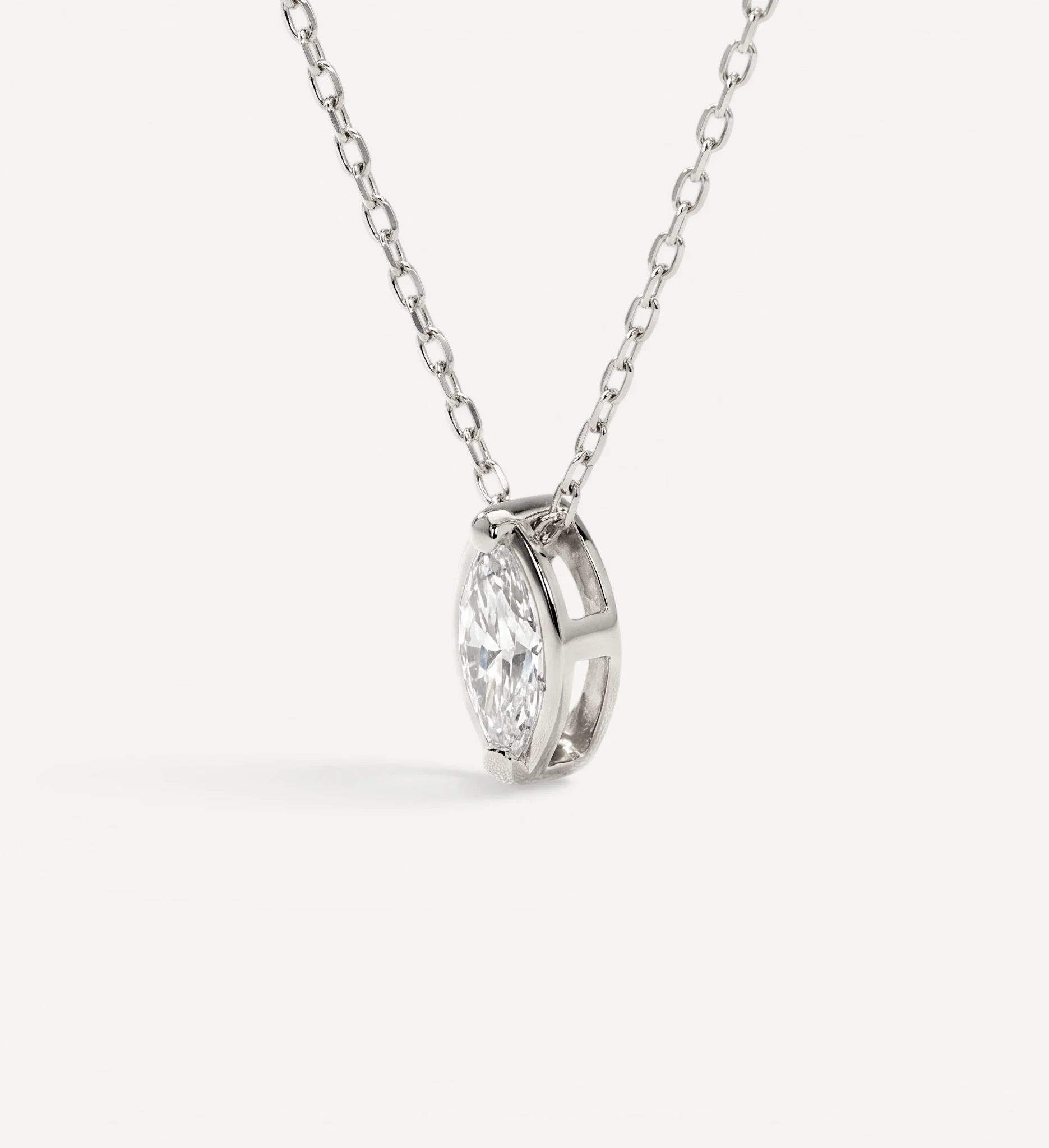 Marquise Slider Necklace | Large Diamond - Image 6