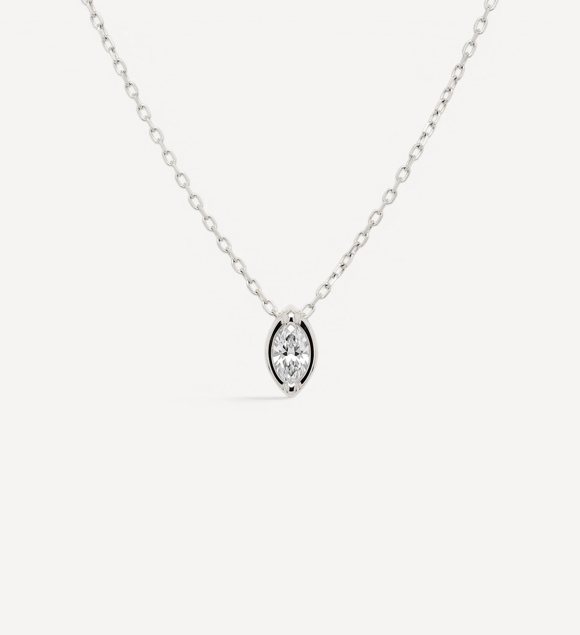 Marquise Slider Necklace | Small Diamond - Image 5