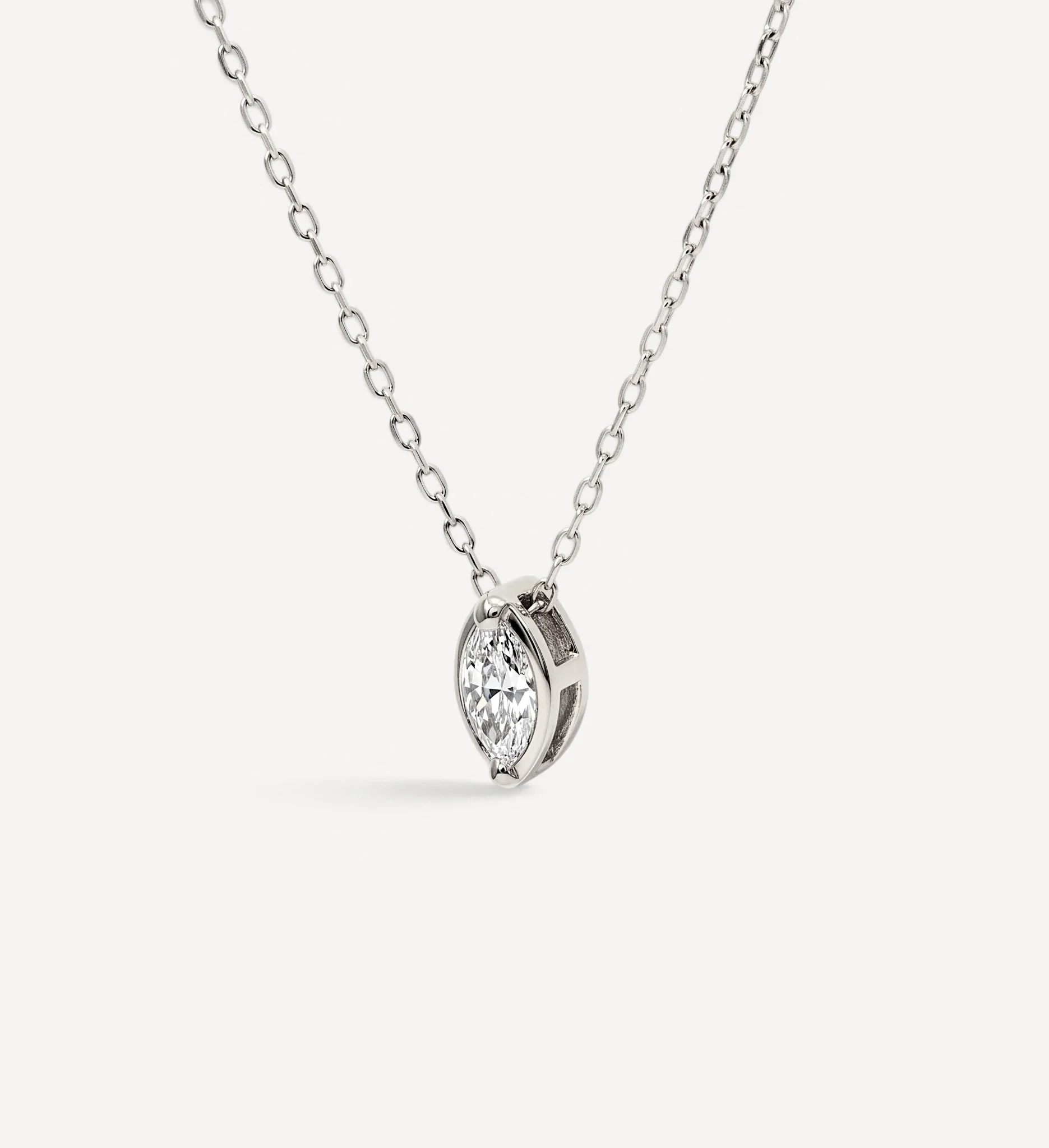 Marquise Slider Necklace | Small Diamond - Image 6