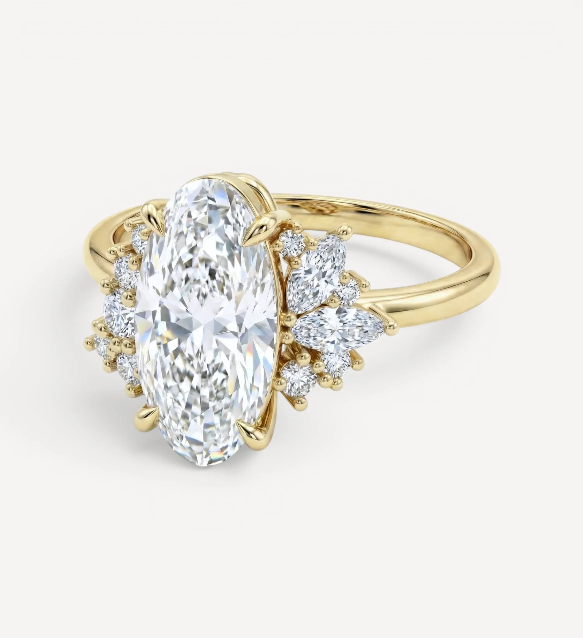 Maude Cluster Ring | Moval diamond - Image 5