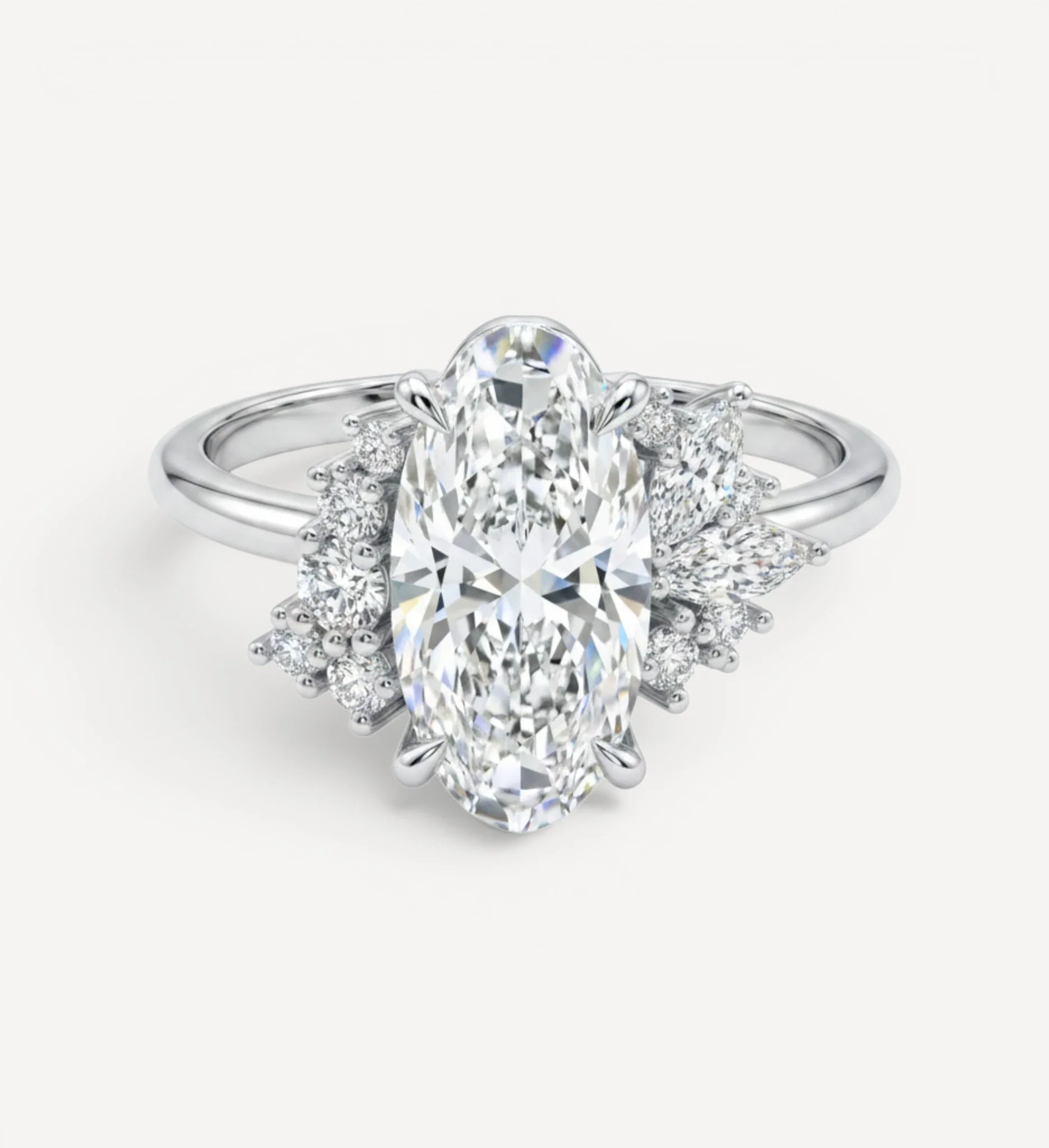 Maude Cluster Ring | Moval diamond - Image 6