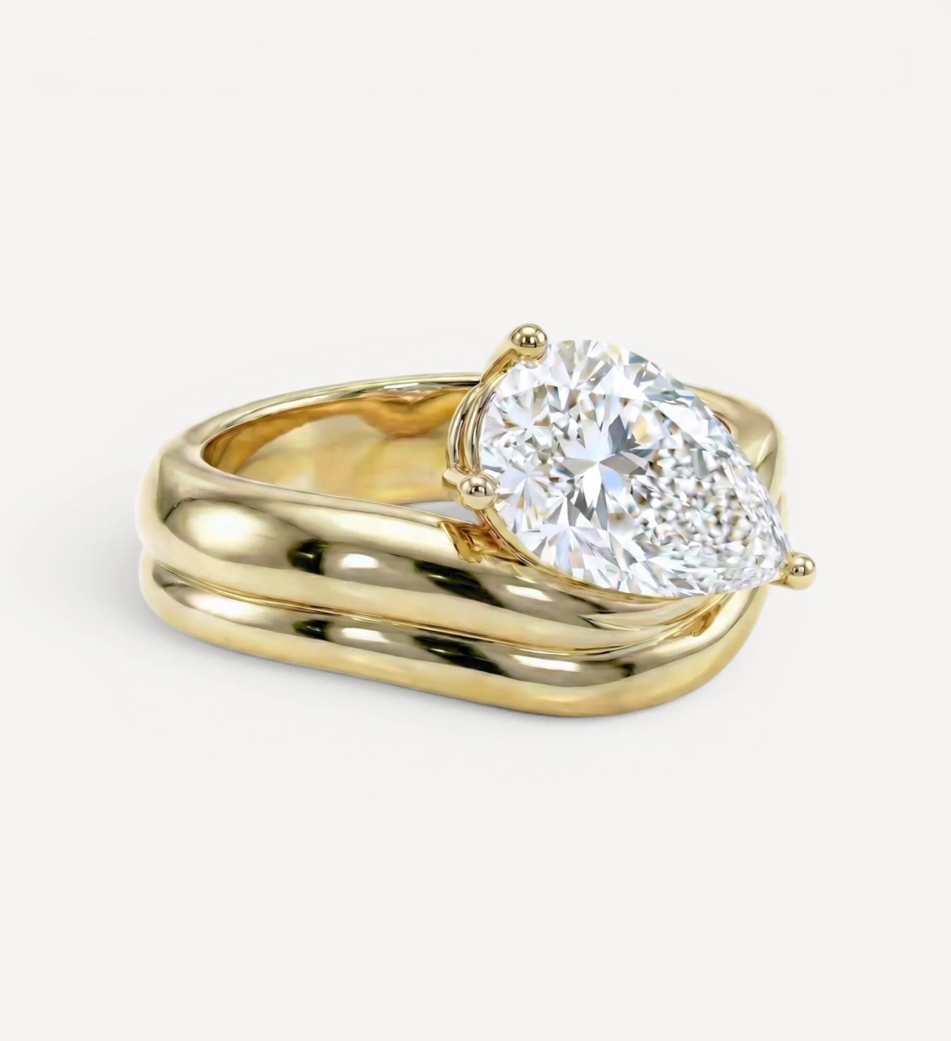 Millicent Ring | Pear Diamond - Image 3