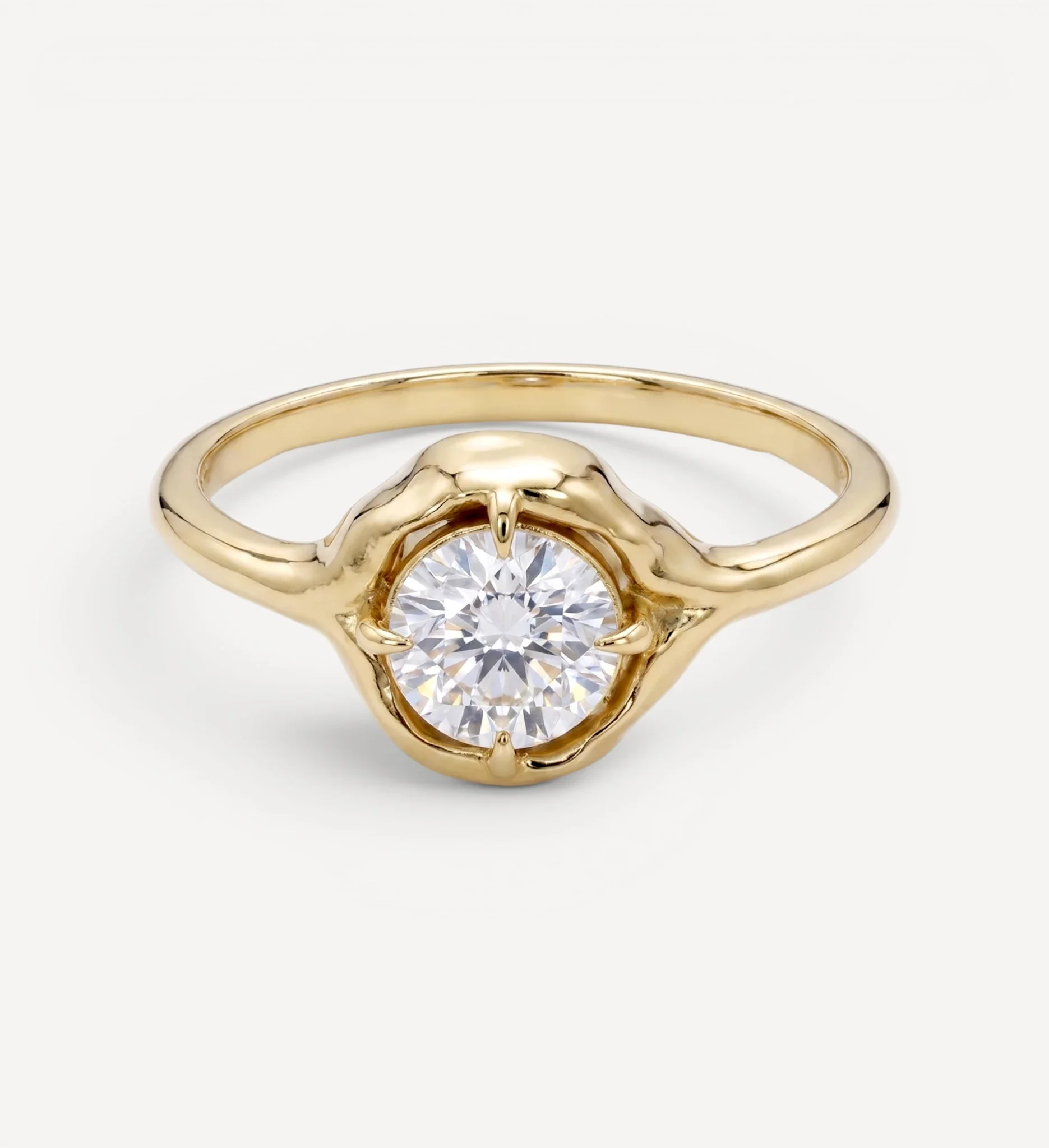 Organic Solitaire | round diamond