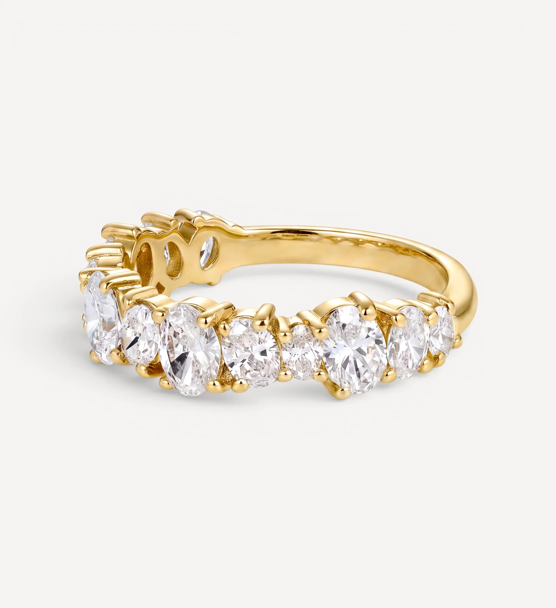 Oval Cluster Eternity ring | diamond - Image 3