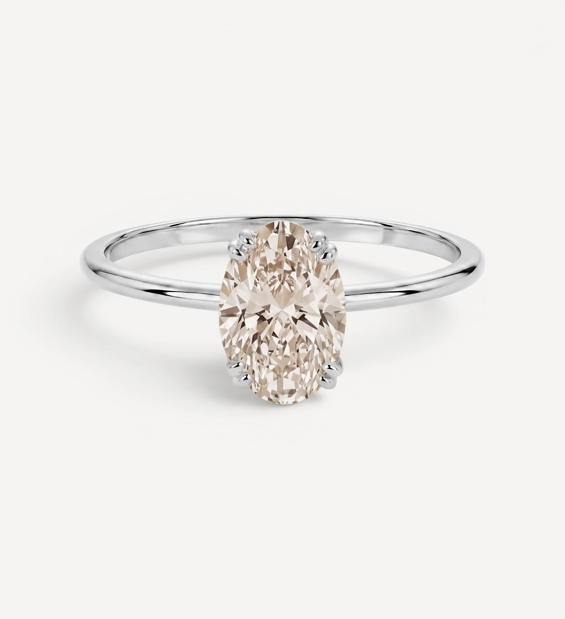 Oval Solitaire | champagne diamond - Image 5