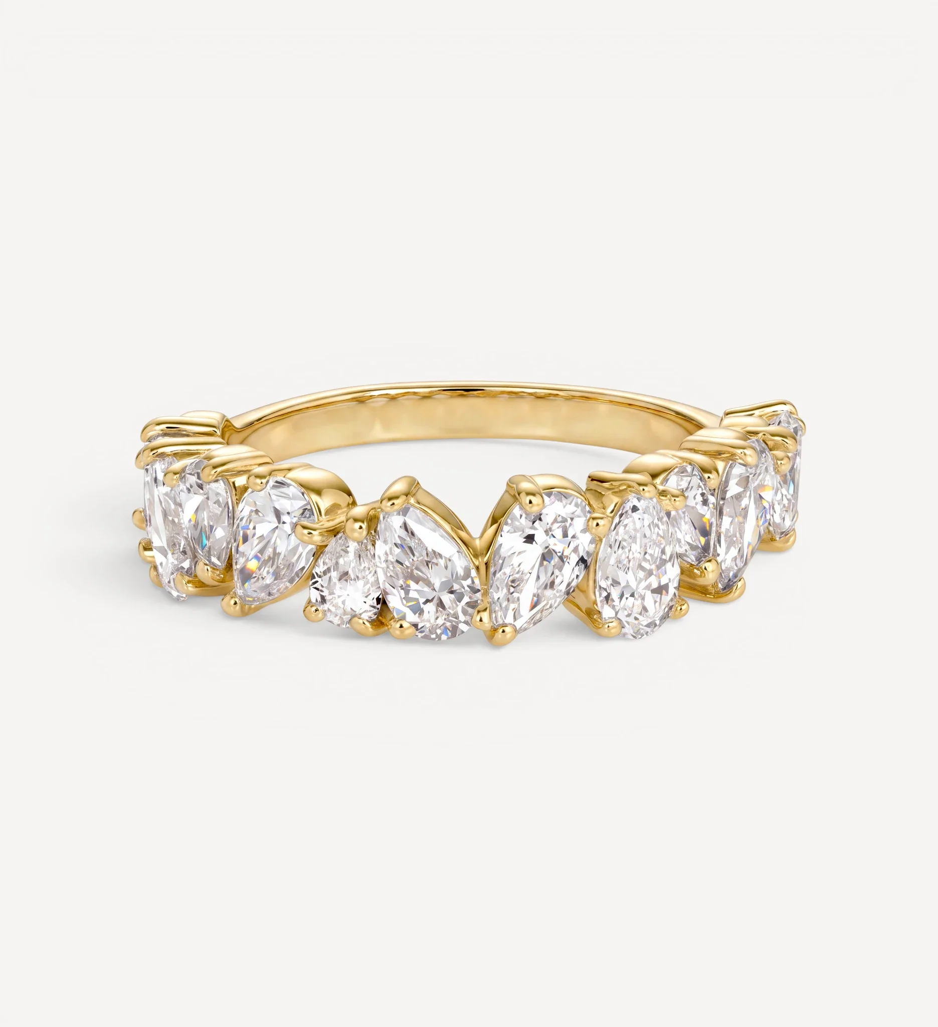 Pear Cluster Eternity ring | diamond