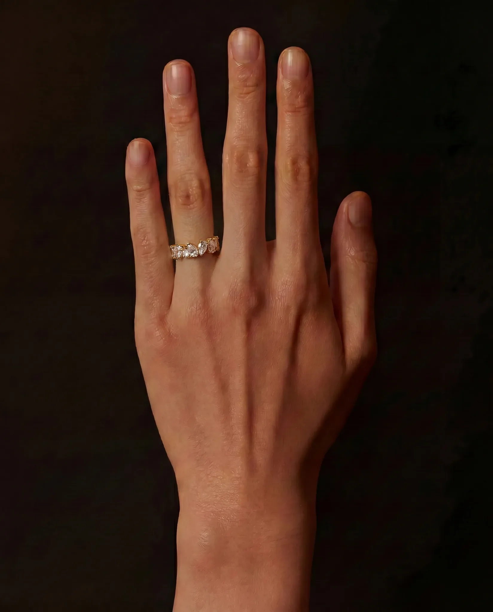 Pear Cluster Eternity ring | diamond - Image 2