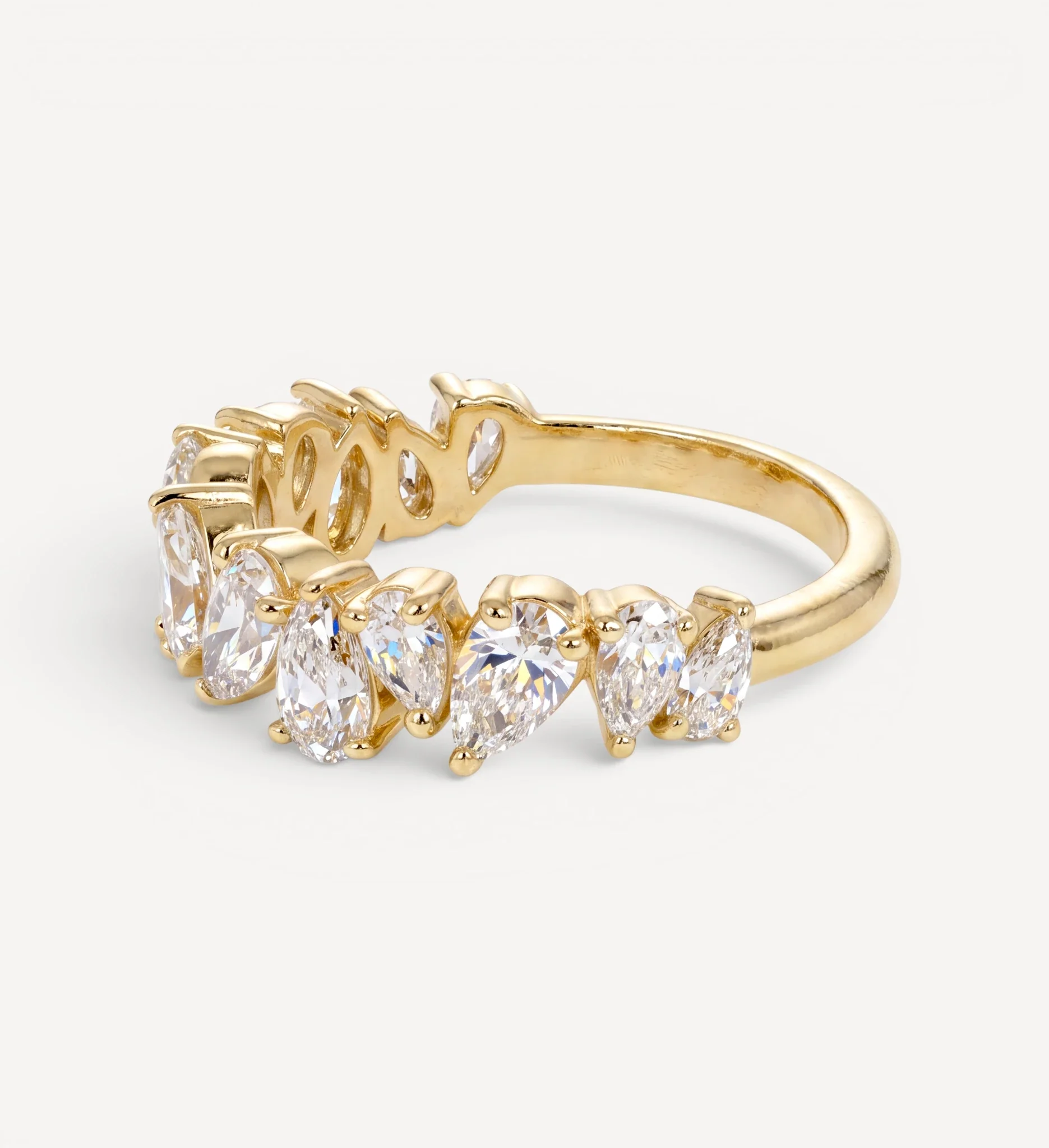 Pear Cluster Eternity ring | diamond - Image 5