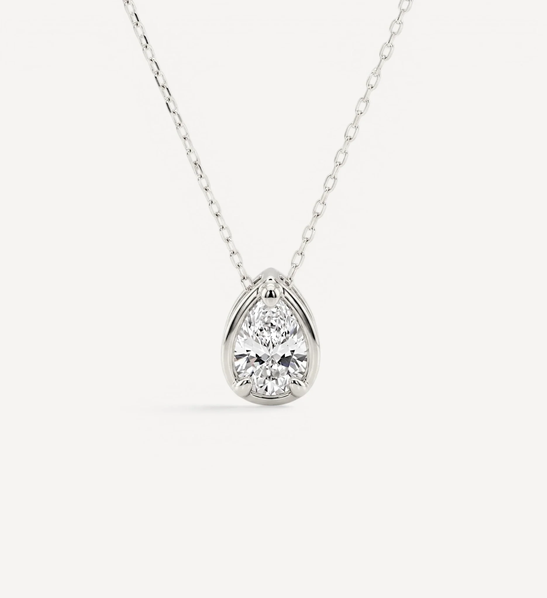 Pear Slider Necklace | Large Diamond - Image 4