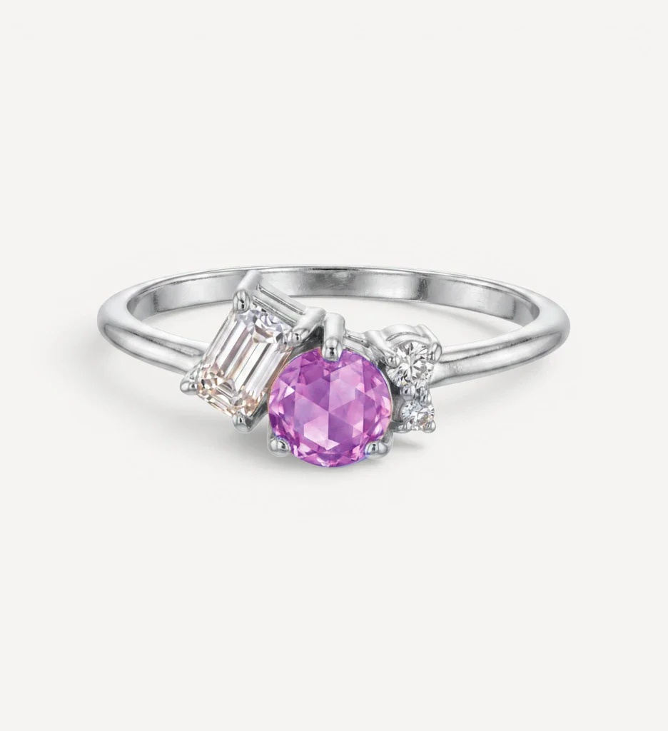 Rosa Cluster Ring | sapphire & diamond - Image 10