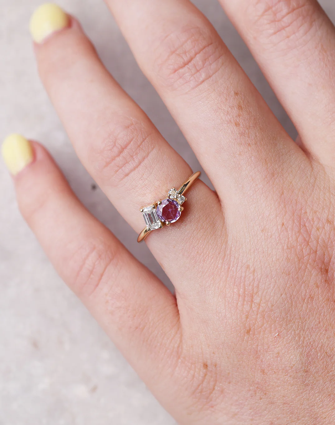 Rosa Cluster Ring | sapphire & diamond - Image 4