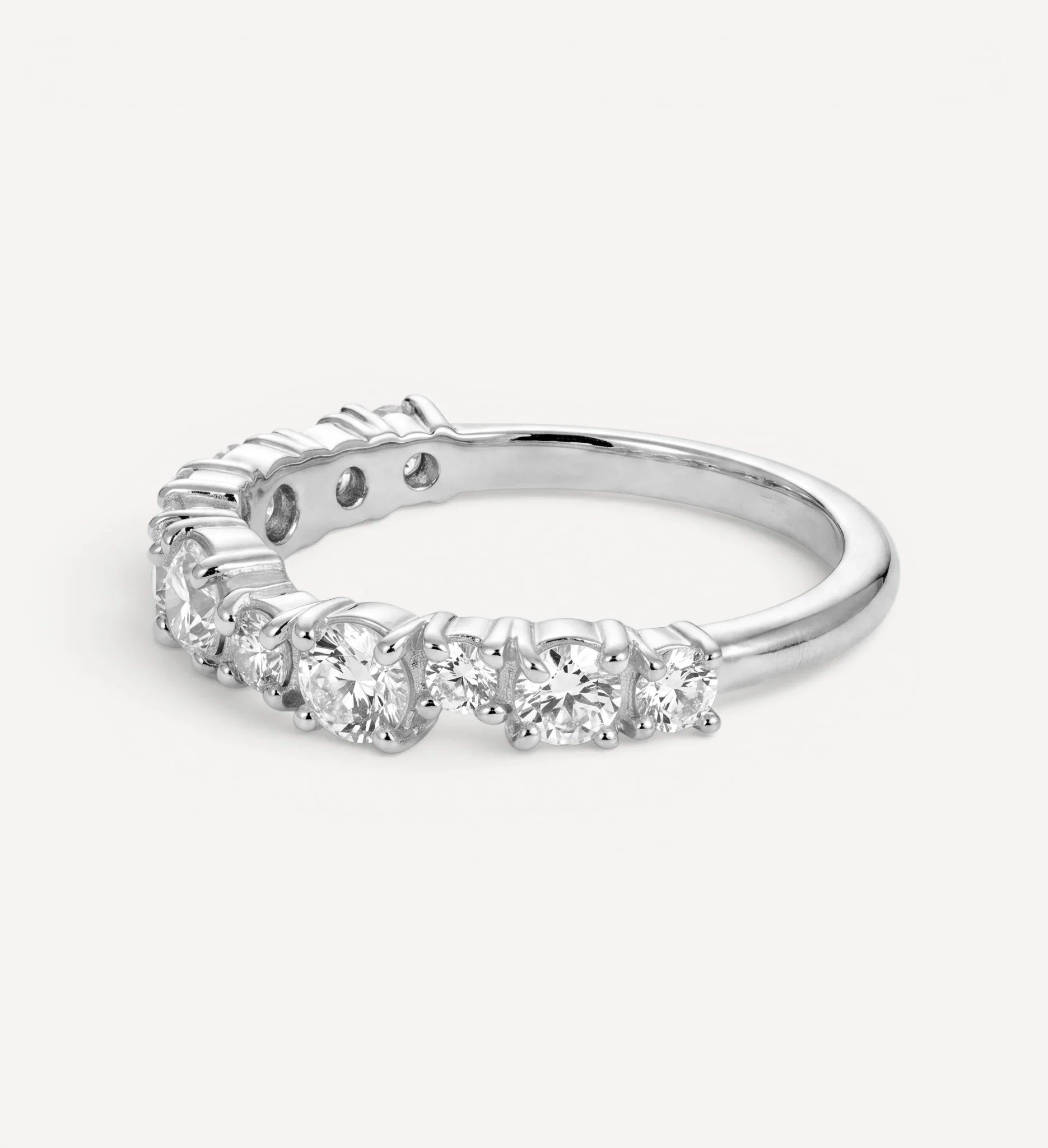 Round Cluster Eternity ring | diamond - Image 6